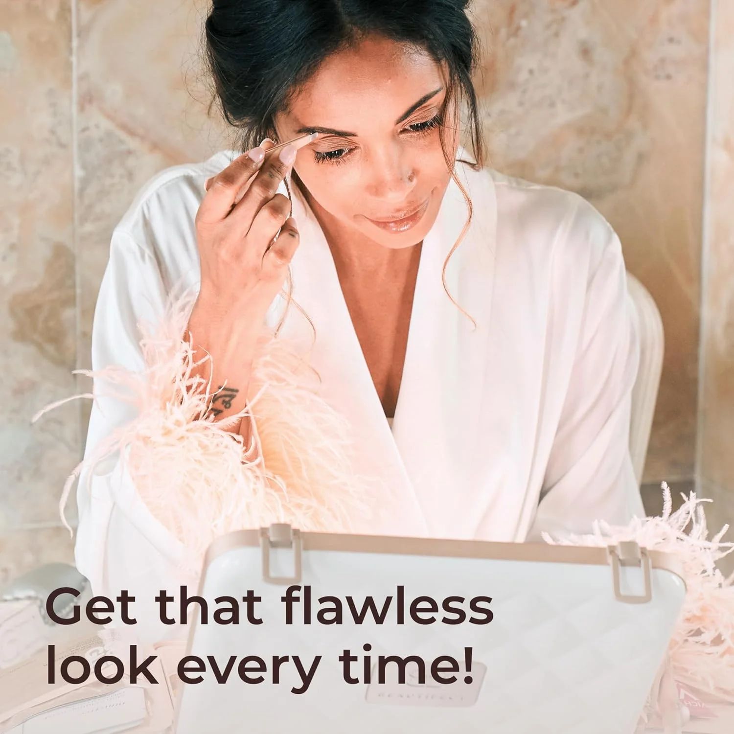 موچین دقیق Beautifect - موچین موهای صورت و ابرو - فولاد ضد زنگ با روکش چرم مصنوعی موچین دقیق Beautifect - موچین موهای صورت و ابرو - فولاد ضد زنگ با روکش چرم مصنوعی