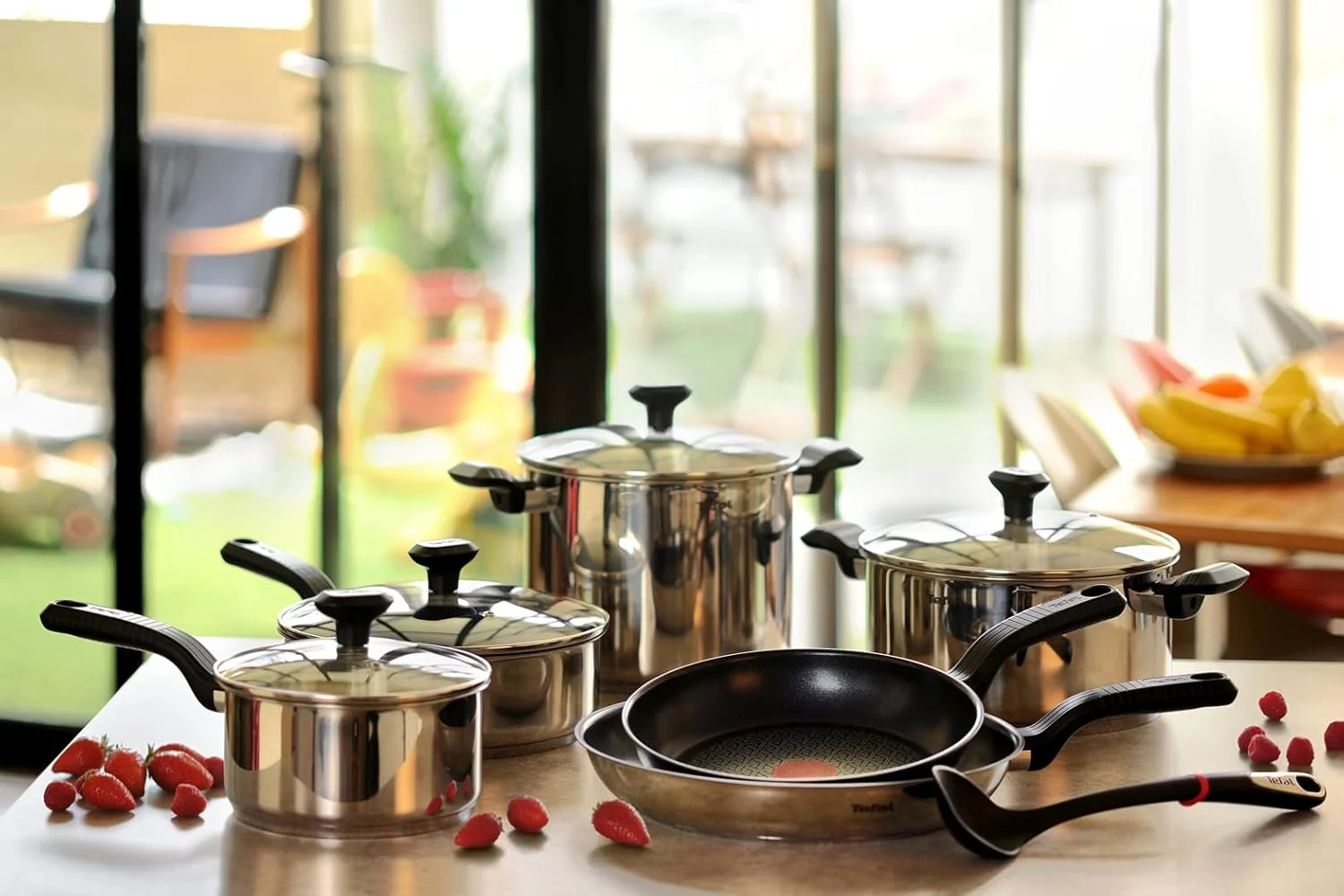 ست دو عددی تابه تفال Comfort Max، سایز 24 و 28 سانتی متر، استیل ضد زنگ، نقره ای، مشکی
