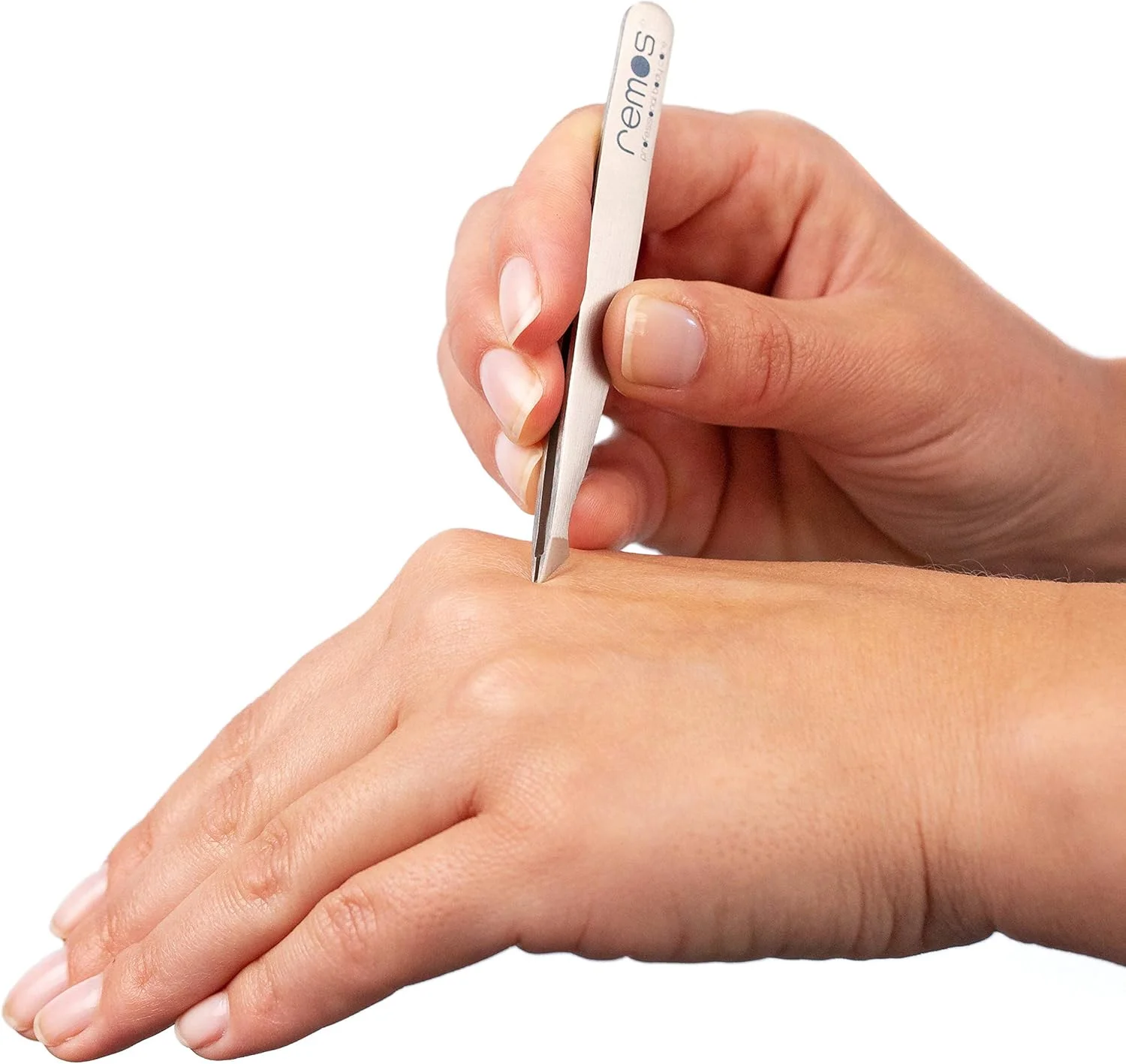 موچین ترکیبی حرفه ای ریموس برای مراقبت از بدن [استیل ضد زنگ] 9.5 سانتی متر - 2 در 1 برای بیرون آوردن خرده ها و موها - مشکی