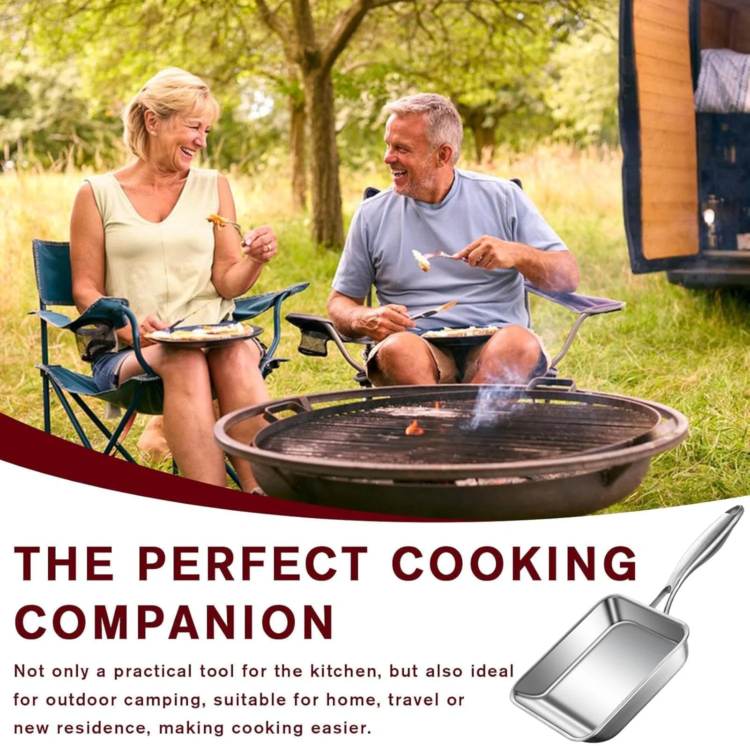 Nonstick Square Frying Pan, 3-Ply Stainless Steel Deep Skillet, Small Nonstick Egg Pan, Durable Scratch-Resistant Cookware, Induction Compatible Multipurpose Pan for Eggs and Everyday Cooking Nonstick Square Frying Pan, 3-Ply Stainless Steel Deep Skillet, Small Nonstick Egg Pan, Durable Scratch-Resistant Cookware, Induction Compatible Multipurpose Pan for Eggs and Everyday Cooking