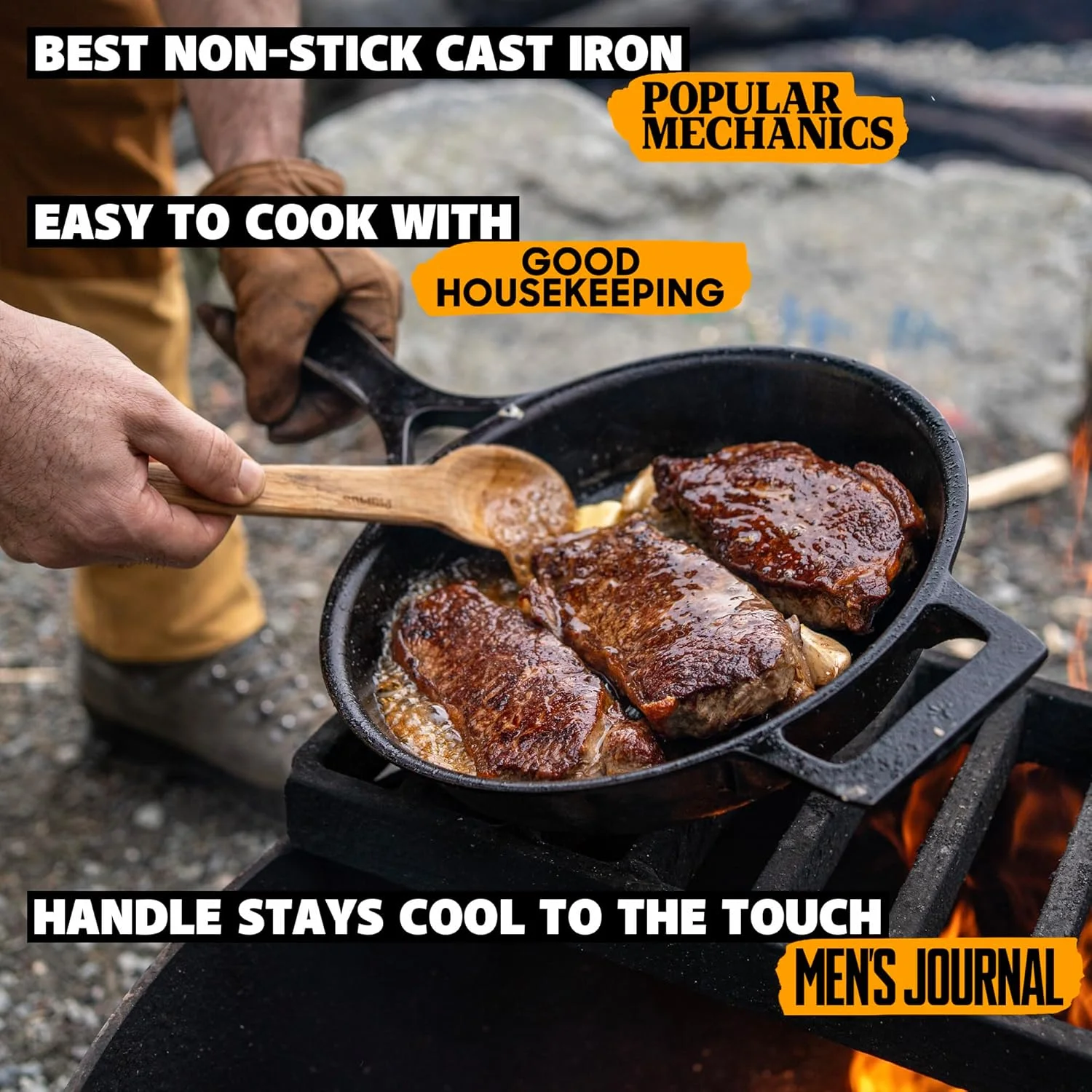 تابه چدنی 12 اینچی استارگیزر | ساخت آمریکا، چاشنیدار، توزیع یکنواخت حرارت، سبک وزن، تمیز کردن آسان، سطح نچسب صاف برای گریل و سرخ کردن تابه چدنی 12 اینچی استارگیزر | ساخت آمریکا، چاشنیدار، توزیع یکنواخت حرارت، سبک وزن، تمیز کردن آسان، سطح نچسب صاف برای گریل و سرخ کردن