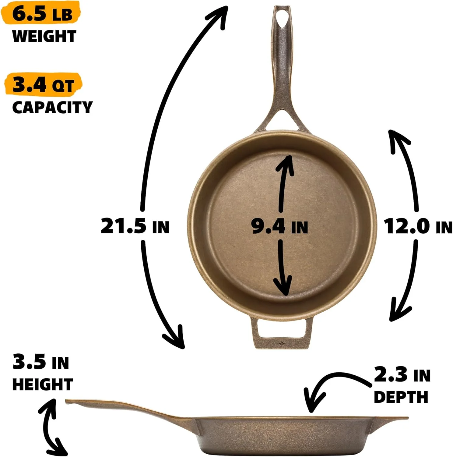 تابه چدنی 12 اینچی استارگیزر | ساخت آمریکا، چاشنیدار، توزیع یکنواخت حرارت، سبک وزن، تمیز کردن آسان، سطح نچسب صاف برای گریل و سرخ کردن تابه چدنی 12 اینچی استارگیزر | ساخت آمریکا، چاشنیدار، توزیع یکنواخت حرارت، سبک وزن، تمیز کردن آسان، سطح نچسب صاف برای گریل و سرخ کردن