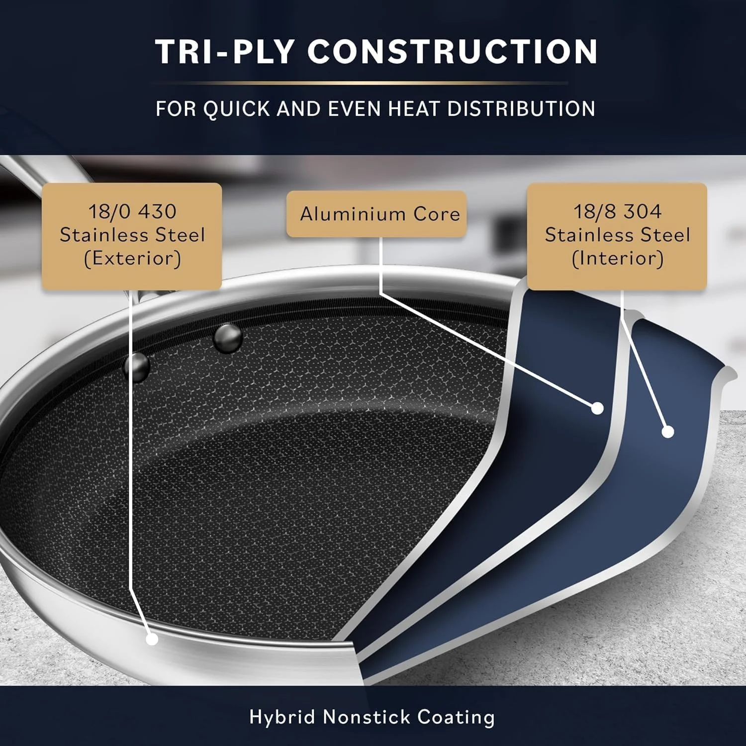 تابه استیل ضد زنگ با درب، 28 سانتی متر، تابه وک با فناوری ترکیبی، تابه سرخ کردنی نچسب، تابه گریل، فاقد PFOA (قابل شستشو در ماشین ظرفشویی/اجاق القایی/اجاق گاز/اجاق برقی) تابه استیل ضد زنگ با درب، 28 سانتی متر، تابه وک با فناوری ترکیبی، تابه سرخ کردنی نچسب، تابه گریل، فاقد PFOA (قابل شستشو در ماشین ظرفشویی/اجاق القایی/اجاق گاز/اجاق برقی)