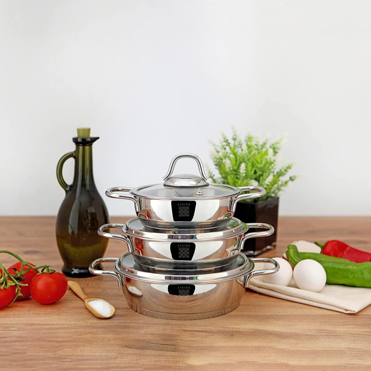 ست تابه تخم مرغ 6 پارچه سرنک، تابه استیل ضد زنگ 5، 6 و 7 اینچی با درب، تابه پخت املت حرفه ای، کپسول کف، قابل شستشو در ماشین ظرفشویی، ظروف پخت و پز القایی ست تابه تخم مرغ 6 پارچه سرنک، تابه استیل ضد زنگ 5، 6 و 7 اینچی با درب، تابه پخت املت حرفه ای، کپسول کف، قابل شستشو در ماشین ظرفشویی، ظروف پخت و پز القایی