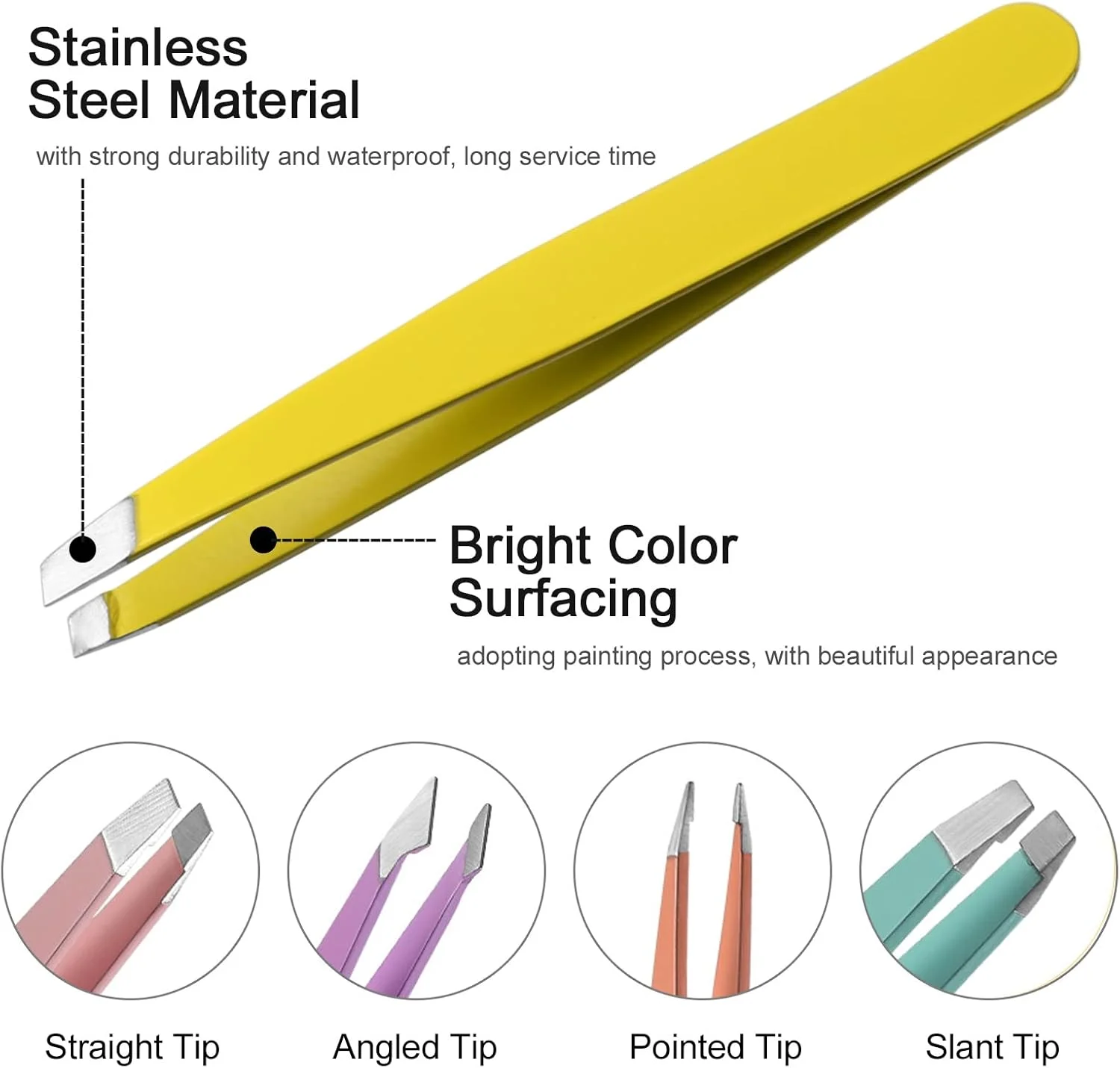 LUCKNIGHT Precision Tweezers, 4Pcs Industrial Tweezers, Stainless Steel Pointed Tweezers for Craft, Electronics, Soldering, Medical and Experimental Work, Jewelry-Making LUCKNIGHT Precision Tweezers, 4Pcs Industrial Tweezers, Stainless Steel Pointed Tweezers for Craft, Electronics, Soldering, Medical and Experimental Work, Jewelry-Making