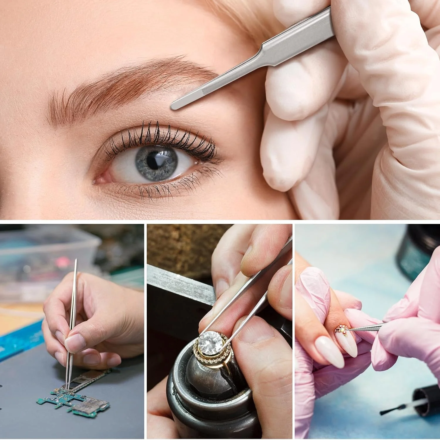 موچین دقیق Aiyhsj، موچین نوک گرد تخت حرفه ای ارتقا یافته، موچین استیل ضد زنگ با کیفیت بالا برای صنایع دستی، الکترونیک، کارهای آزمایشگاهی، همچنین دقت عالی برای از بین بردن مو و موهای زیر پوستی موچین دقیق Aiyhsj، موچین نوک گرد تخت حرفه ای ارتقا یافته، موچین استیل ضد زنگ با کیفیت بالا برای صنایع دستی، الکترونیک، کارهای آزمایشگاهی، همچنین دقت عالی برای از بین بردن مو و موهای زیر پوستی