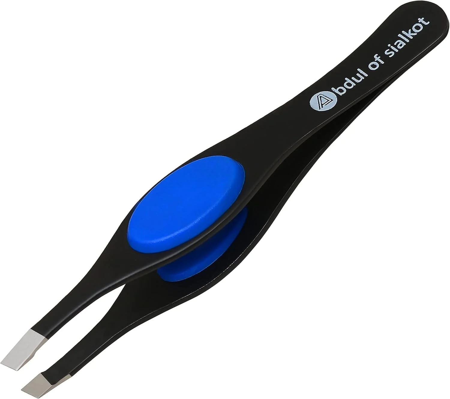 موچین عبدال سیالکوت برای زنان و مردان - موچین مهندسی شده دقیق از فولاد ضد زنگ درجه پزشکی - موچین موهای ظریف و زیر پوستی، ضد لغزش، تیز و مورب بسته 1 عددی (مشکی)