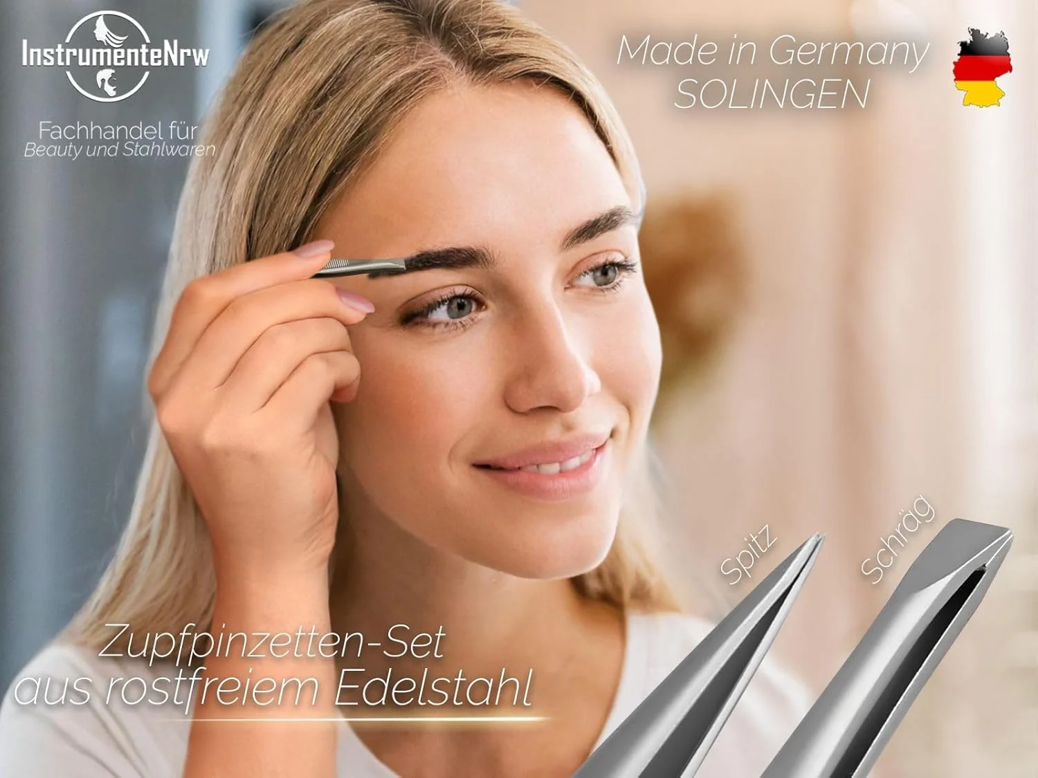 ست موچین حرفه ای InstrumenteNrw Solingen، 2 عددی، نوک تیز، اریب، دقیق، ساخت آلمان، موچین ابرو Solingen استیل ضد زنگ ست موچین حرفه ای InstrumenteNrw Solingen، 2 عددی، نوک تیز، اریب، دقیق، ساخت آلمان، موچین ابرو Solingen استیل ضد زنگ