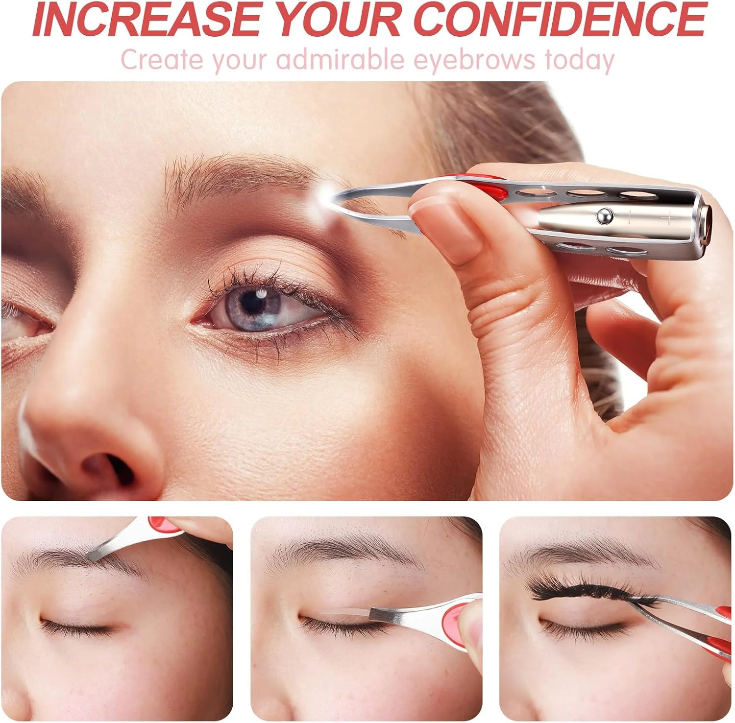 موچین استیل ضد زنگ چراغ دار 6 عددی، موچین چراغ دار برای آرایش، مژه، ابرو و برداشتن مو، موچین روشن کننده برای برداشتن دقیق مو مردانه و زنانه (قرمز، بنفش، آبی تیره) موچین استیل ضد زنگ چراغ دار 6 عددی، موچین چراغ دار برای آرایش، مژه، ابرو و برداشتن مو، موچین روشن کننده برای برداشتن دقیق مو مردانه و زنانه (قرمز، بنفش، آبی تیره)