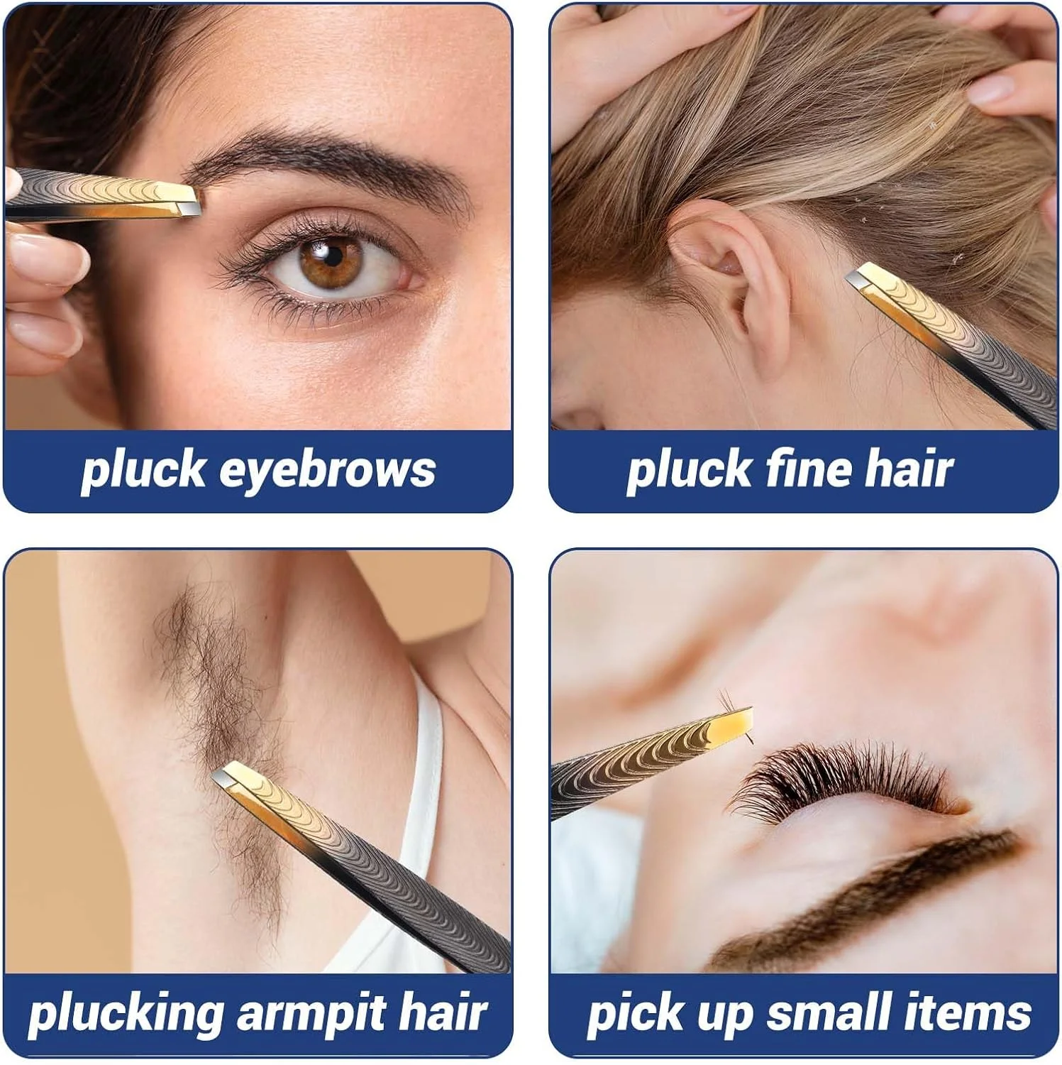 موچین ابرو Andibro، موچین استیل ضد زنگ با نوک صاف حرفه ای بدون لغزش برای موهای صورت، مژه، مناسب برای استفاده در منزل، سالن های زیبایی مردانه و زنانه (نوک مورب) موچین ابرو Andibro، موچین استیل ضد زنگ با نوک صاف حرفه ای بدون لغزش برای موهای صورت، مژه، مناسب برای استفاده در منزل، سالن های زیبایی مردانه و زنانه (نوک مورب)