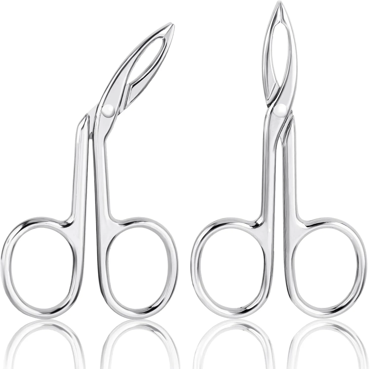 YUXIANLB 2 عدد موچین قیچی دسته دار نوک صاف قیچی شکل موچین ابرو برای برداشتن موهای صورت، موچین ابرو برای مراقبت از ابرو، موچین ابرو برای زنان و مردان (نقره ای) YUXIANLB 2 عدد موچین قیچی دسته دار نوک صاف قیچی شکل موچین ابرو برای برداشتن موهای صورت، موچین ابرو برای مراقبت از ابرو، موچین ابرو برای زنان و مردان (نقره ای)