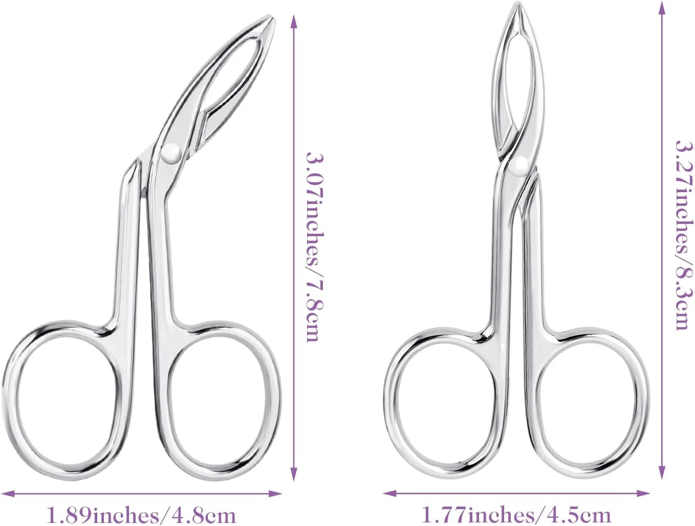 YUXIANLB 2 عدد موچین قیچی دسته دار نوک صاف قیچی شکل موچین ابرو برای برداشتن موهای صورت، موچین ابرو برای مراقبت از ابرو، موچین ابرو برای زنان و مردان (نقره ای) YUXIANLB 2 عدد موچین قیچی دسته دار نوک صاف قیچی شکل موچین ابرو برای برداشتن موهای صورت، موچین ابرو برای مراقبت از ابرو، موچین ابرو برای زنان و مردان (نقره ای)