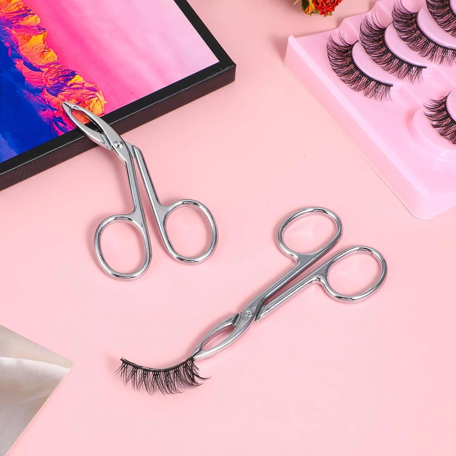 YUXIANLB 2 عدد موچین قیچی دسته دار نوک صاف قیچی شکل موچین ابرو برای برداشتن موهای صورت، موچین ابرو برای مراقبت از ابرو، موچین ابرو برای زنان و مردان (نقره ای) YUXIANLB 2 عدد موچین قیچی دسته دار نوک صاف قیچی شکل موچین ابرو برای برداشتن موهای صورت، موچین ابرو برای مراقبت از ابرو، موچین ابرو برای زنان و مردان (نقره ای)