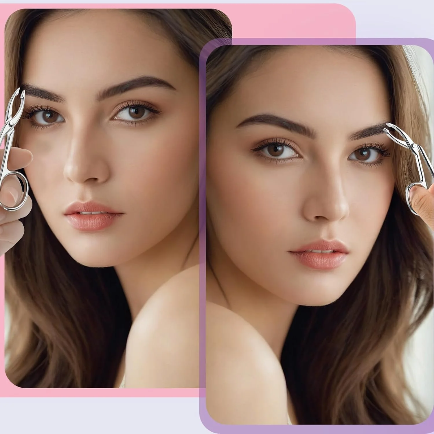 YUXIANLB 2 عدد موچین قیچی دسته دار نوک صاف قیچی شکل موچین ابرو برای برداشتن موهای صورت، موچین ابرو برای مراقبت از ابرو، موچین ابرو برای زنان و مردان (نقره ای) YUXIANLB 2 عدد موچین قیچی دسته دار نوک صاف قیچی شکل موچین ابرو برای برداشتن موهای صورت، موچین ابرو برای مراقبت از ابرو، موچین ابرو برای زنان و مردان (نقره ای)