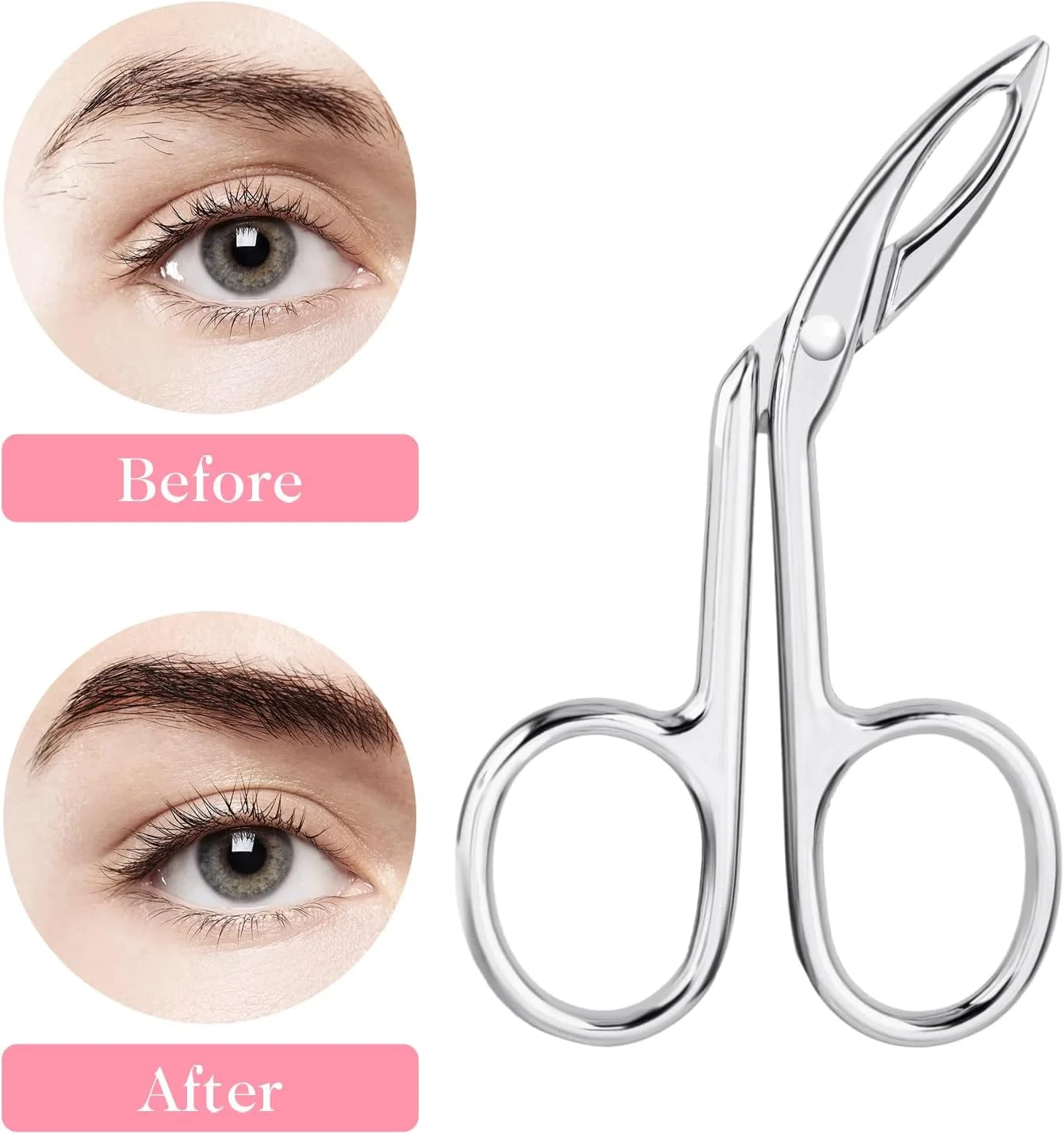 YUXIANLB 2 عدد موچین قیچی دسته دار نوک صاف قیچی شکل موچین ابرو برای برداشتن موهای صورت، موچین ابرو برای مراقبت از ابرو، موچین ابرو برای زنان و مردان (نقره ای) YUXIANLB 2 عدد موچین قیچی دسته دار نوک صاف قیچی شکل موچین ابرو برای برداشتن موهای صورت، موچین ابرو برای مراقبت از ابرو، موچین ابرو برای زنان و مردان (نقره ای)