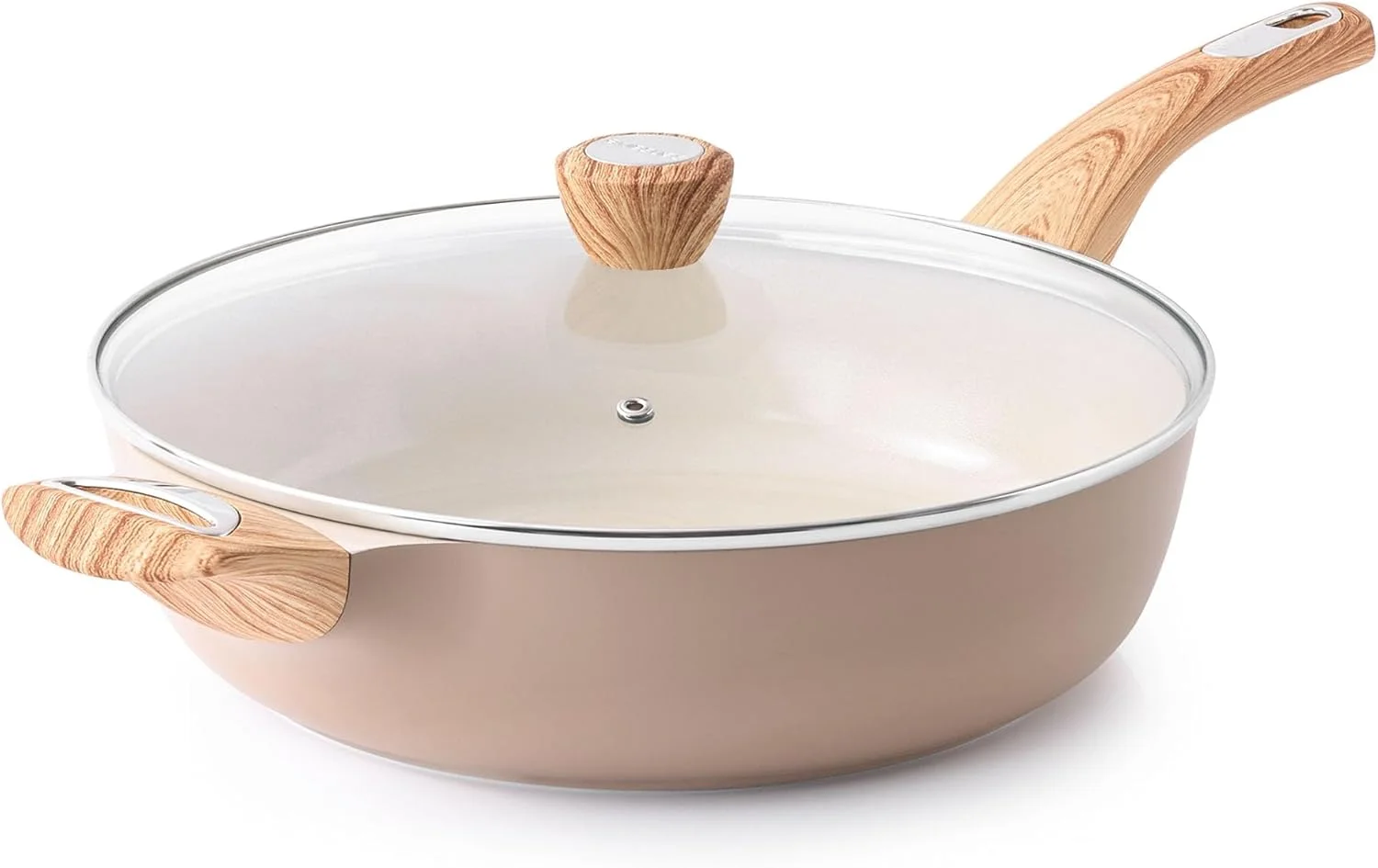 تابه سرامیکی نچسب SENSARTE با درب، تابه سرخ کن بزرگ و عمیق 30 سانتی متری، تابه سس 4.7 لیتری، تابه القایی، تابه پخت و پز سالم و غیر سمی با دسته کمکی، بدون PFOA PFAS PTFE تابه سرامیکی نچسب SENSARTE با درب، تابه سرخ کن بزرگ و عمیق 30 سانتی متری، تابه سس 4.7 لیتری، تابه القایی، تابه پخت و پز سالم و غیر سمی با دسته کمکی، بدون PFOA PFAS PTFE