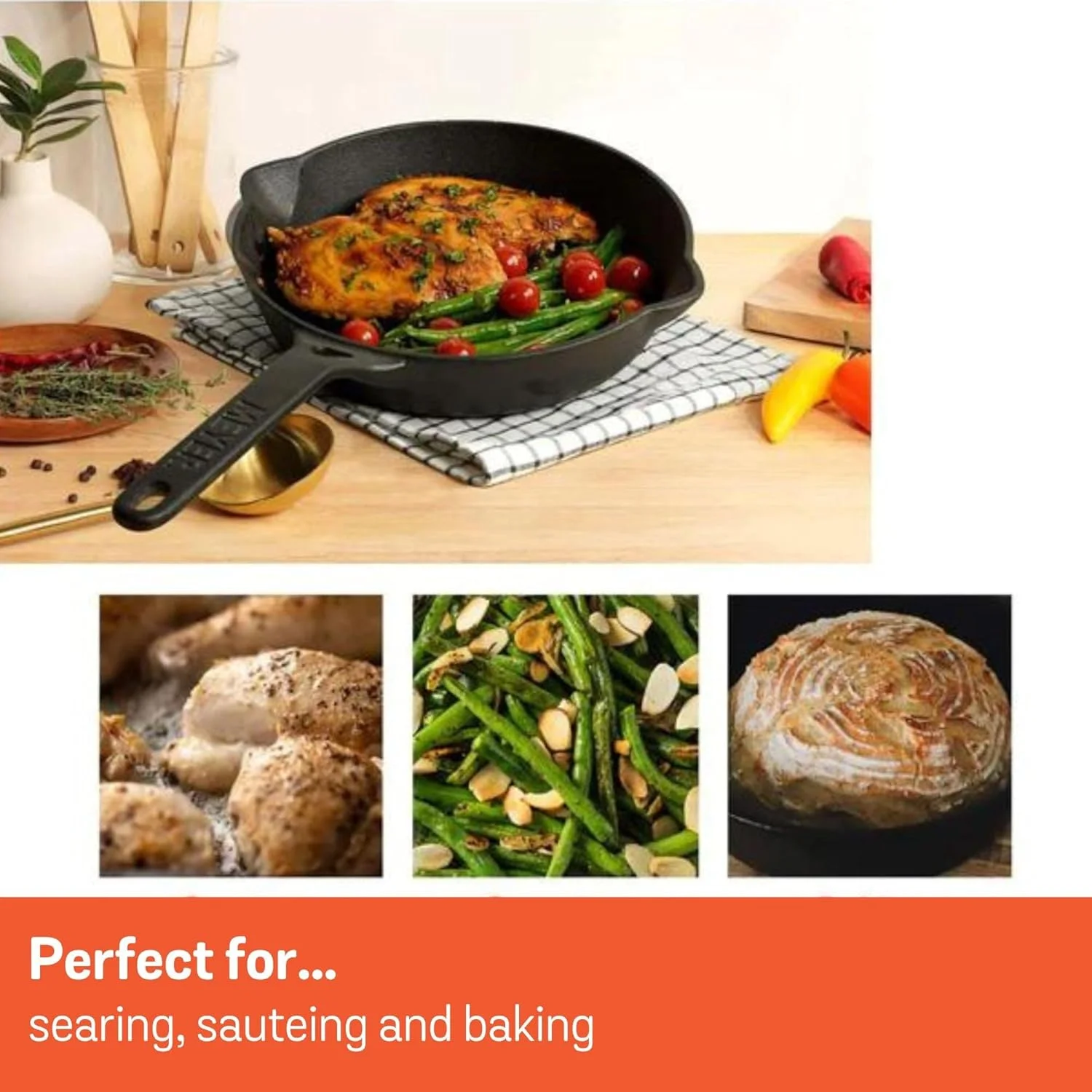 تابه چدنی مایر از پیش روغنکاری شده سایز 22 سانتیمتر | تابه گریل چدنی ایمن برای استفاده در داخل و خارج از خانه | تابه چدنی 8.5 اینچی (مشکی) تابه چدنی مایر از پیش روغنکاری شده سایز 22 سانتیمتر | تابه گریل چدنی ایمن برای استفاده در داخل و خارج از خانه | تابه چدنی 8.5 اینچی (مشکی)