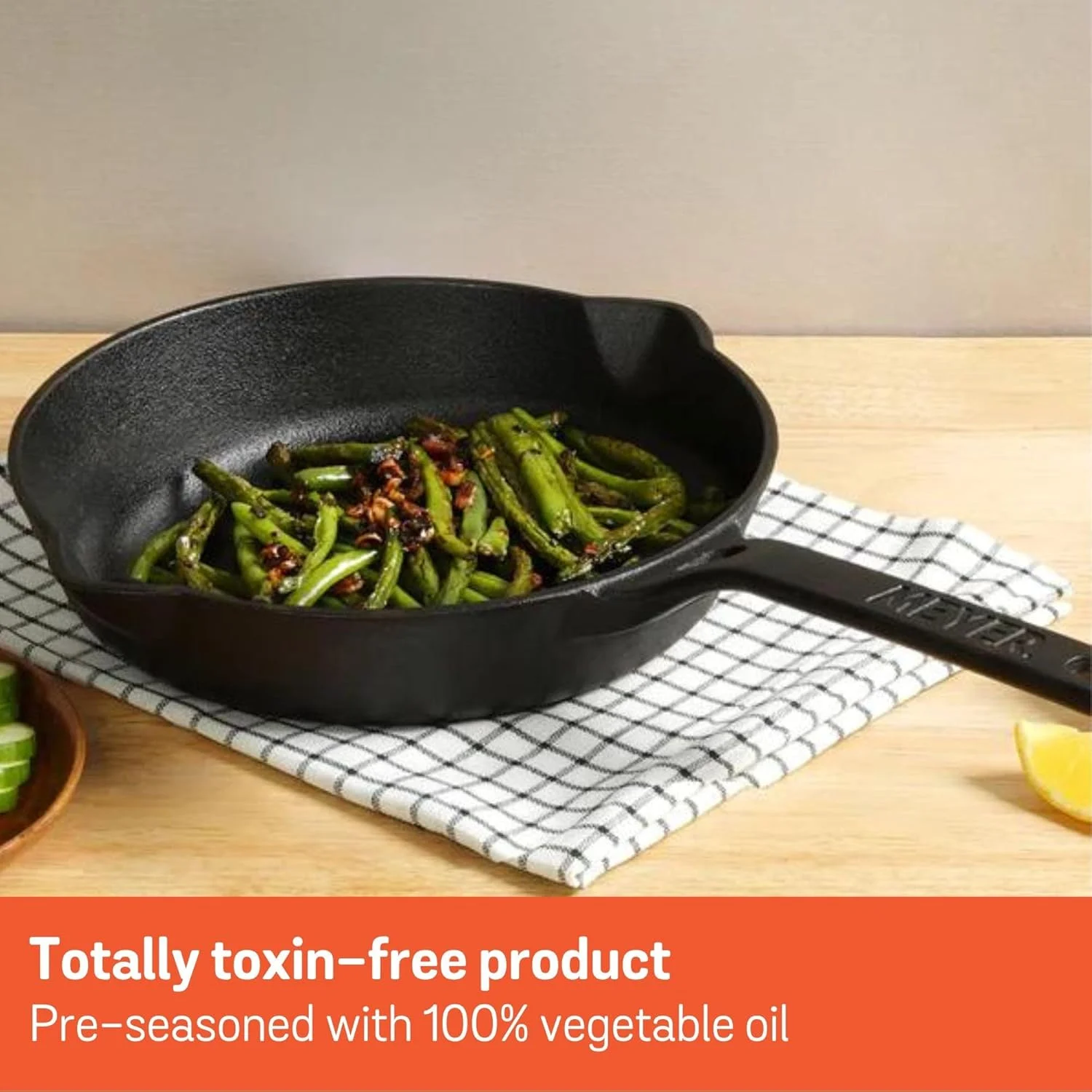 تابه چدنی مایر از پیش روغنکاری شده سایز 22 سانتیمتر | تابه گریل چدنی ایمن برای استفاده در داخل و خارج از خانه | تابه چدنی 8.5 اینچی (مشکی) تابه چدنی مایر از پیش روغنکاری شده سایز 22 سانتیمتر | تابه گریل چدنی ایمن برای استفاده در داخل و خارج از خانه | تابه چدنی 8.5 اینچی (مشکی)