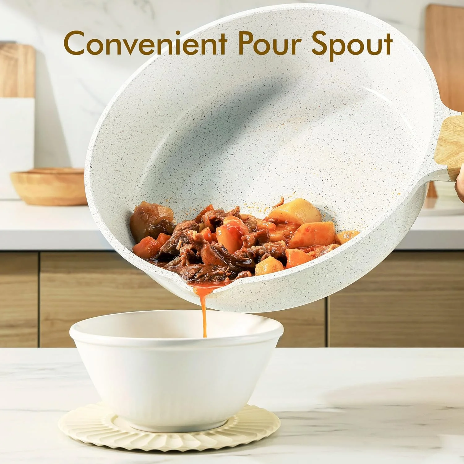 تابه سرخ کن سرامیکی نچسب SENSARTE سایز 10 اینچ/3.5 کوارت، تابه گود سرخ کردنی غیر سمی با درب، پخت و پز سالم، دسته خنک، سازگار با القایی، بدون PFOA و PFAS تابه سرخ کن سرامیکی نچسب SENSARTE سایز 10 اینچ/3.5 کوارت، تابه گود سرخ کردنی غیر سمی با درب، پخت و پز سالم، دسته خنک، سازگار با القایی، بدون PFOA و PFAS