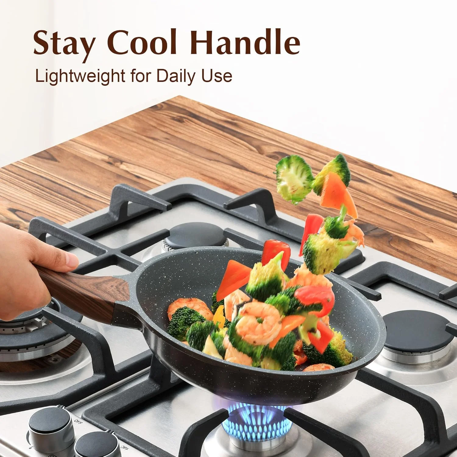 تابه نچسب SENSARTE با درب، تابه املت با روکش گرانیتی سوئیسی، تابه سرآشپز سالم با درب، بدون PFOA (قطر بالایی 20 سانتی متر + درب شیشه ای) تابه نچسب SENSARTE با درب، تابه املت با روکش گرانیتی سوئیسی، تابه سرآشپز سالم با درب، بدون PFOA (قطر بالایی 20 سانتی متر + درب شیشه ای)