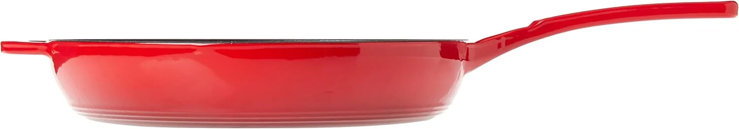 تابه چدنی روکش لعابی لاج، 27.9 سانتی متر - قرمز تابه چدنی روکش لعابی لاج، 27.9 سانتی متر - قرمز