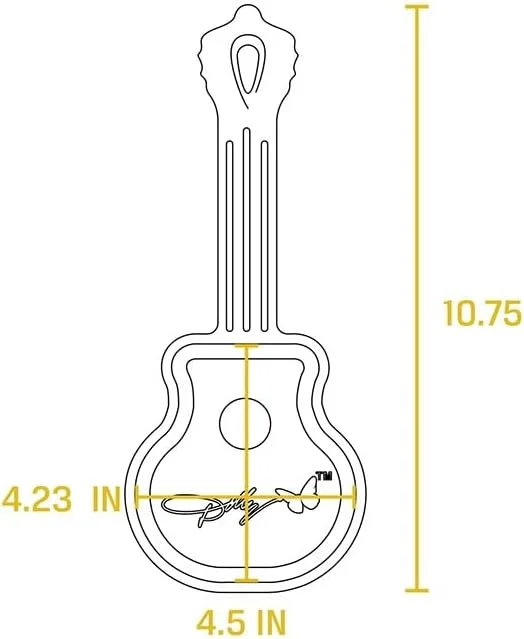 تابه گیتار چدنی کوچک لاج با طرح دالی پارتون، 4.5 اینچی - فقط شستشوی دستی، قطعه کلکسیونی - تابه چدنی برای یک نفر یا استفاده تزئینی