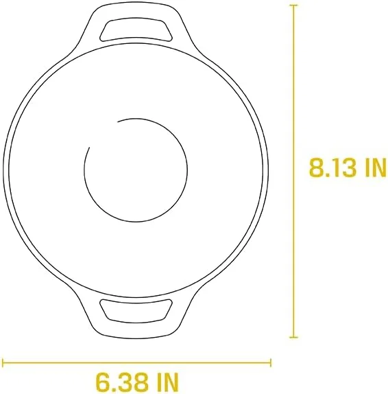 تابه ووک کوچک چدنی لاج مدل L6MW با قطر 16 سانتیمتر، مشکی تابه ووک کوچک چدنی لاج مدل L6MW با قطر 16 سانتیمتر، مشکی