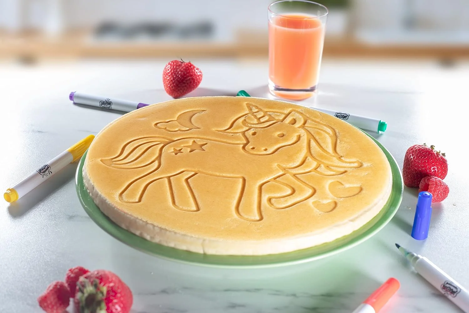 تابه بزرگ پنکیک تک شاخ 10 اینچی - پنکیک ها را با مجموعه 6 تایی ماژیک خوراکی تزئین کنید - تابه نچسب - هنر و کاردستی سرگرم کننده و صبحانه جادویی باحال برای کودکان و خانواده - هدیه ای عالی تابه بزرگ پنکیک تک شاخ 10 اینچی - پنکیک ها را با مجموعه 6 تایی ماژیک خوراکی تزئین کنید - تابه نچسب - هنر و کاردستی سرگرم کننده و صبحانه جادویی باحال برای کودکان و خانواده - هدیه ای عالی