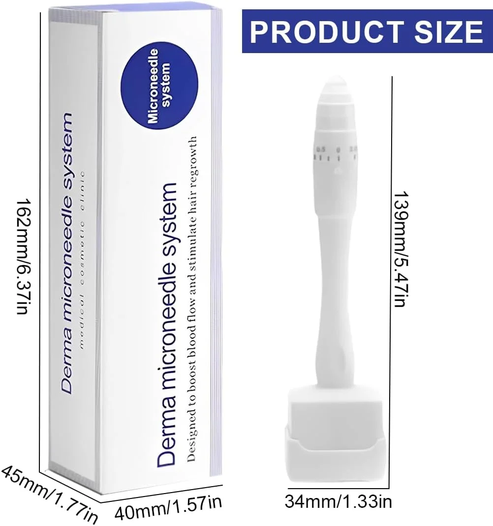 WUSJCOF 1 x Derma Stamp Micro Needle Pen Pro, 140 Titanium Needles Dermastamp/Dermapen for Face Rejuvenation, Hair Growth & Body Care