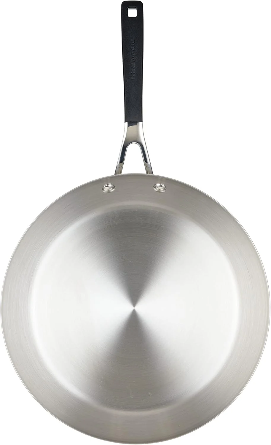 KitchenAid Stainless Steel Frying Pan/Skillet, 12 Inch, Brushed Stainless Steel