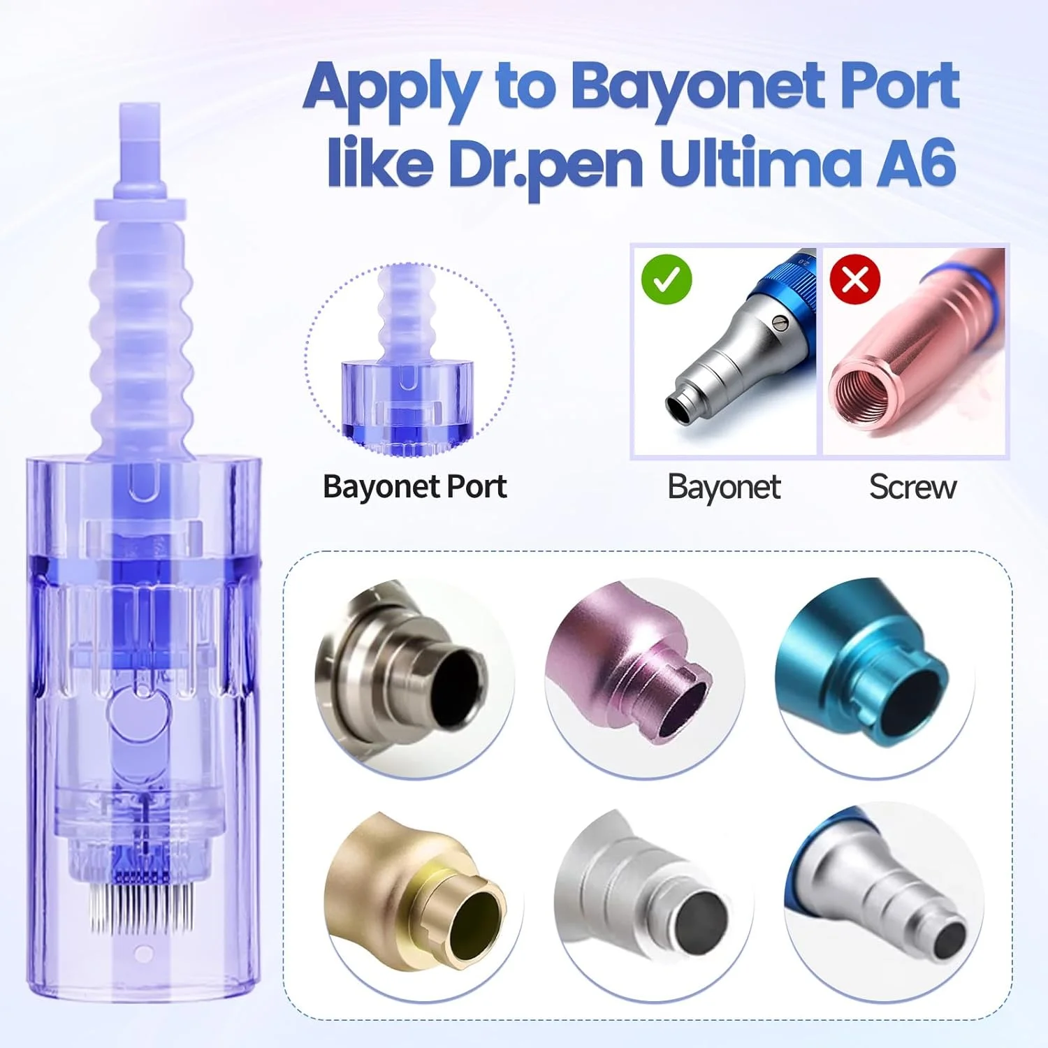 کارتریج های سوزنی میکرونیدلینگ یوفولی با 42 سوزن، کارتریج جایگزین میکرونیدلینگ بسته بندی شده به صورت جداگانه برای قلم درما برقی، 10 عدد کارتریج های سوزنی میکرونیدلینگ یوفولی با 42 سوزن، کارتریج جایگزین میکرونیدلینگ بسته بندی شده به صورت جداگانه برای قلم درما برقی، 10 عدد