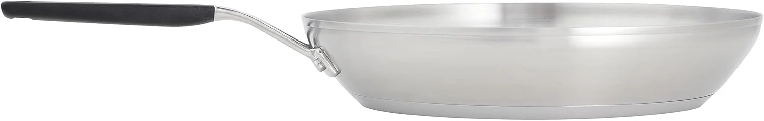 KitchenAid Stainless Steel Frying Pan/Skillet, 12 Inch, Brushed Stainless Steel