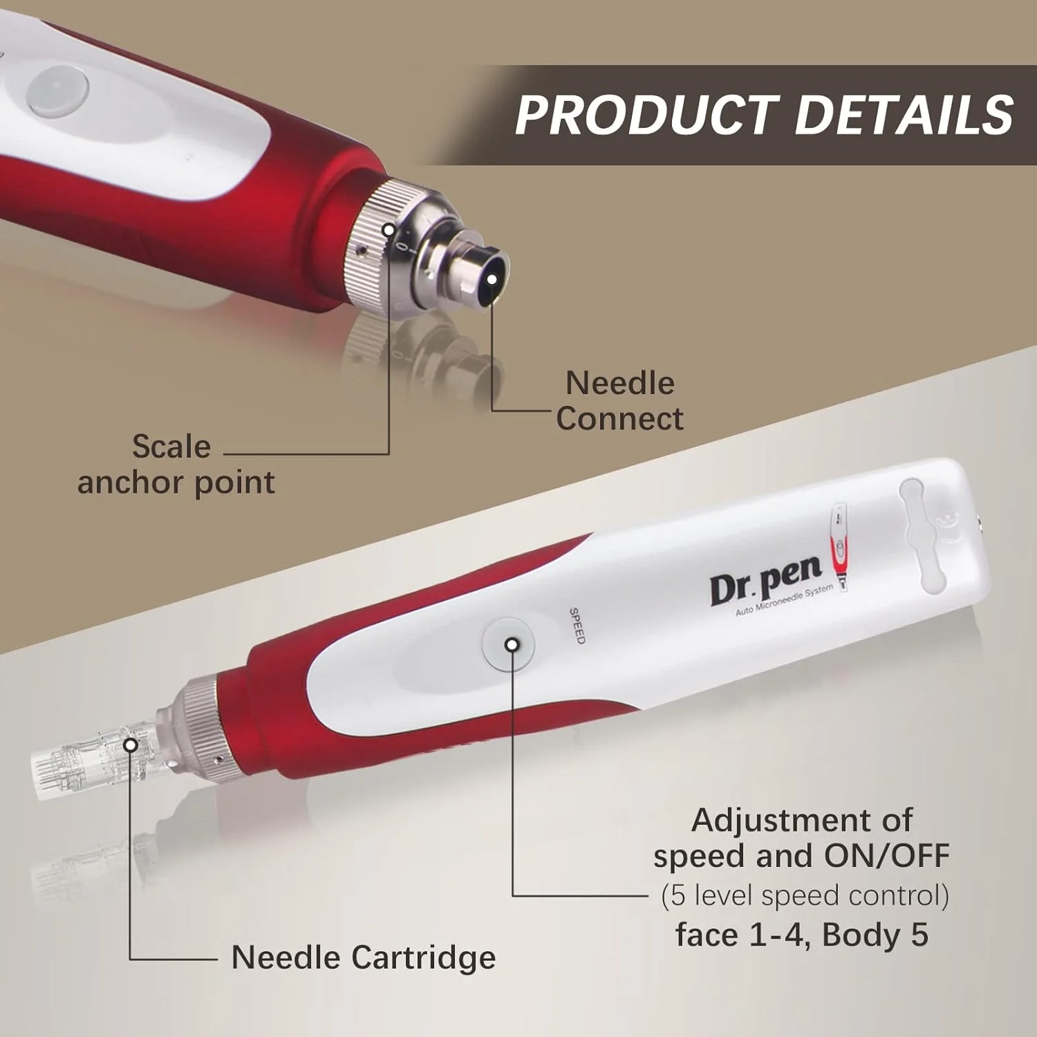 Wirelessly Rechargeable Dermapen Micro Needling Pen Efoliate Shrink Pores Mesotherapy Auto Micro Needl-e Derma System Therapy