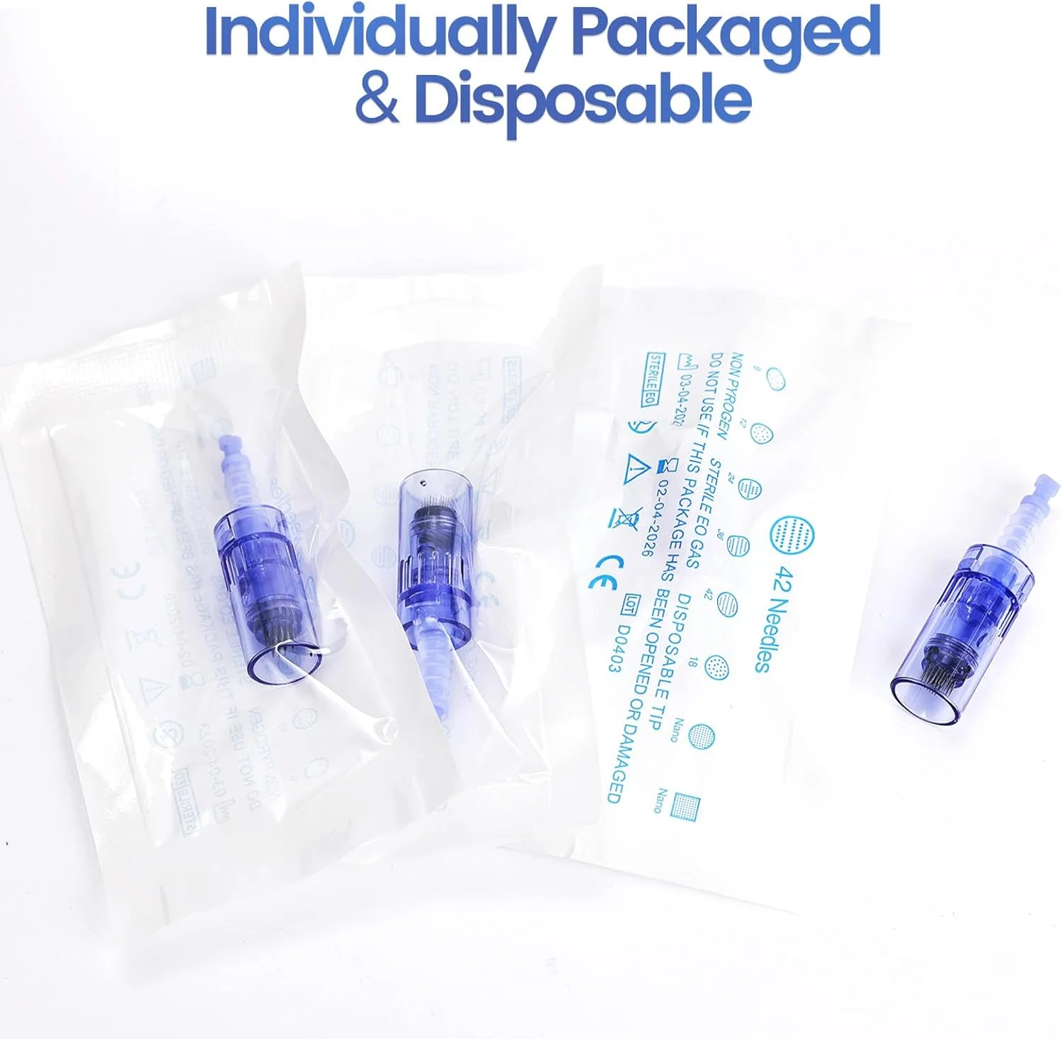 کارتریج های سوزنی میکرونیدلینگ یوفولی با 42 سوزن، کارتریج جایگزین میکرونیدلینگ بسته بندی شده به صورت جداگانه برای قلم درما برقی، 10 عدد کارتریج های سوزنی میکرونیدلینگ یوفولی با 42 سوزن، کارتریج جایگزین میکرونیدلینگ بسته بندی شده به صورت جداگانه برای قلم درما برقی، 10 عدد