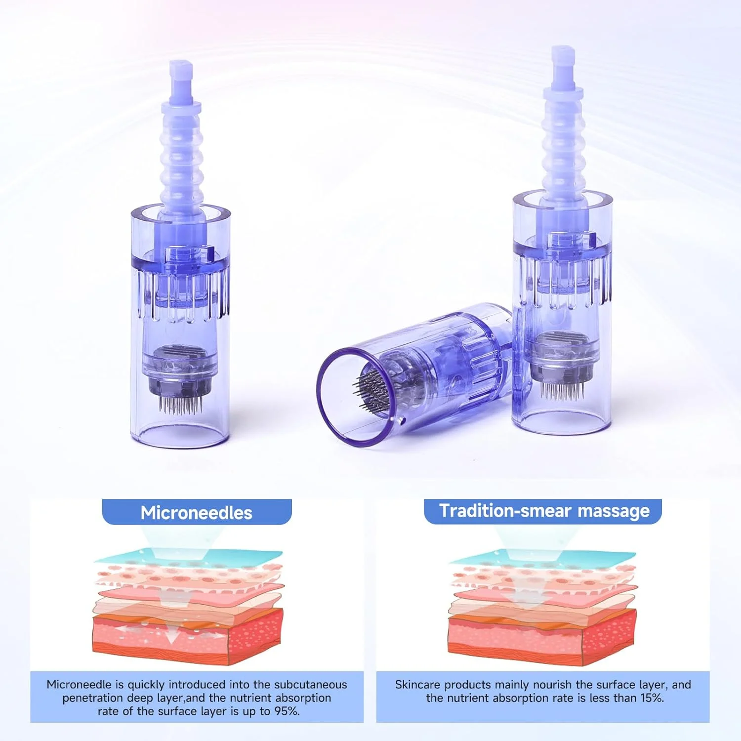 کارتریج های سوزنی میکرونیدلینگ یوفولی با 42 سوزن، کارتریج جایگزین میکرونیدلینگ بسته بندی شده به صورت جداگانه برای قلم درما برقی، 10 عدد کارتریج های سوزنی میکرونیدلینگ یوفولی با 42 سوزن، کارتریج جایگزین میکرونیدلینگ بسته بندی شده به صورت جداگانه برای قلم درما برقی، 10 عدد