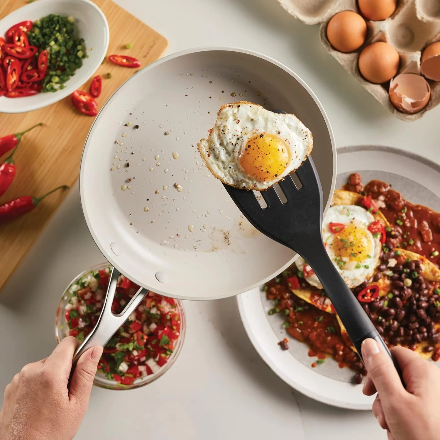 KitchenAid Hard Anodized Ceramic Nonstick Frying Pan/Skillet, 10 Inch, Pistachio