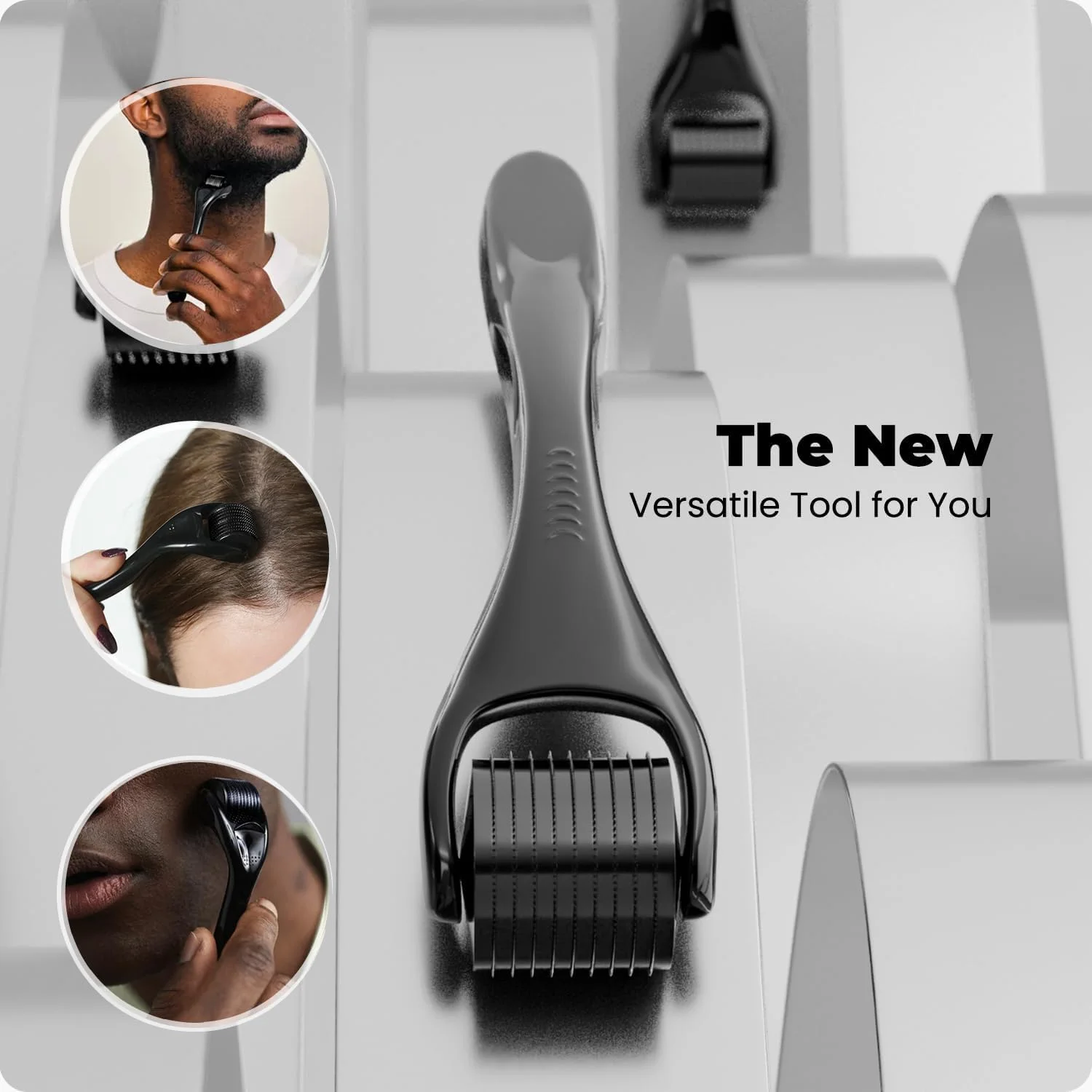 غلتک درمای پوست سر تزویق 0.25 میلیمتری، غلتک میکرونیدل ریش، ابزار مراقبت از پوست و زیبایی، غلتک درمای میکرونیدل برای پوست صورت و ریش آقایان و بانوان (مشکی) غلتک درمای پوست سر تزویق 0.25 میلیمتری، غلتک میکرونیدل ریش، ابزار مراقبت از پوست و زیبایی، غلتک درمای میکرونیدل برای پوست صورت و ریش آقایان و بانوان (مشکی)