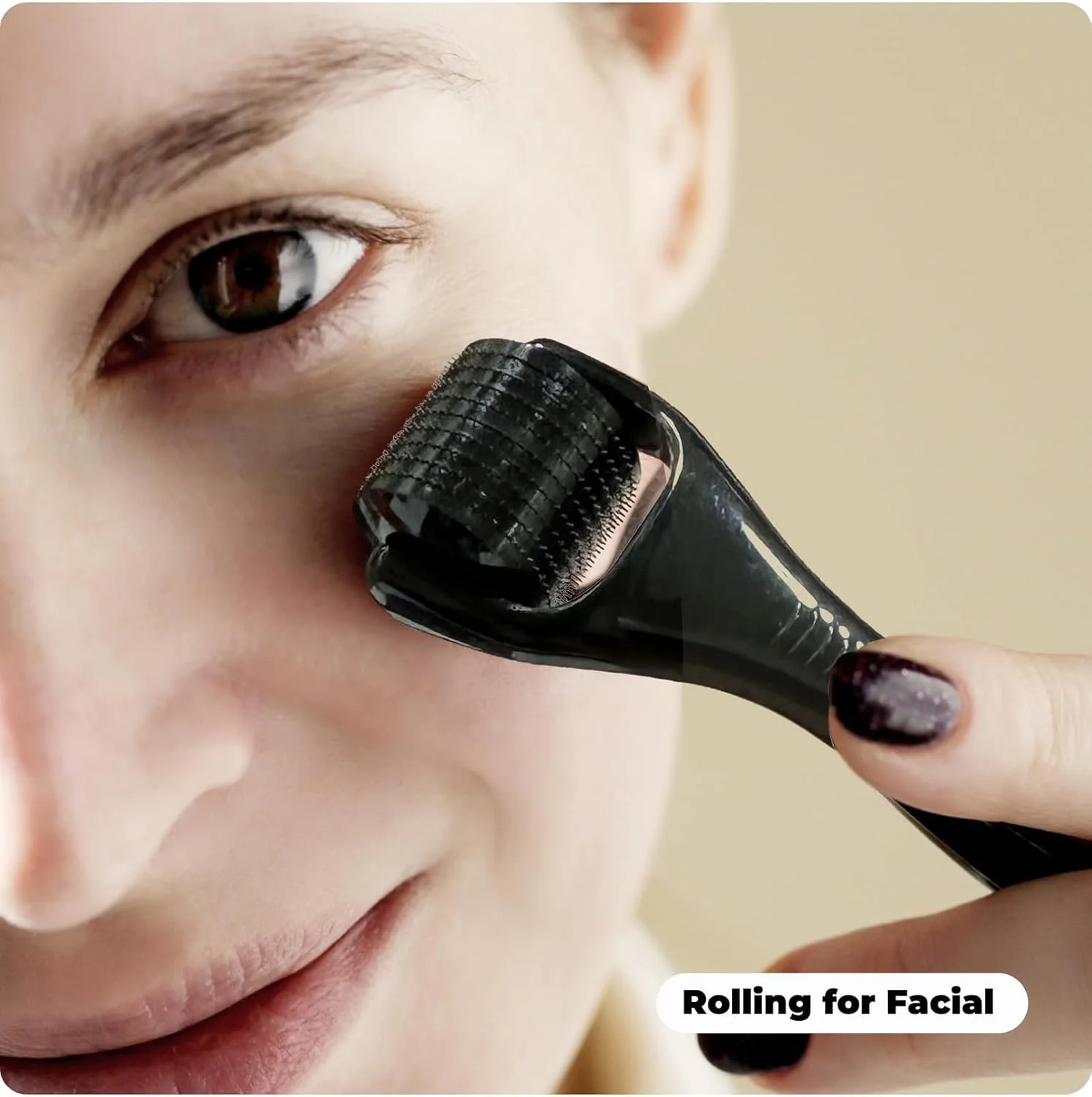 غلتک درمای پوست سر تزویق 0.25 میلیمتری، غلتک میکرونیدل ریش، ابزار مراقبت از پوست و زیبایی، غلتک درمای میکرونیدل برای پوست صورت و ریش آقایان و بانوان (مشکی) غلتک درمای پوست سر تزویق 0.25 میلیمتری، غلتک میکرونیدل ریش، ابزار مراقبت از پوست و زیبایی، غلتک درمای میکرونیدل برای پوست صورت و ریش آقایان و بانوان (مشکی)