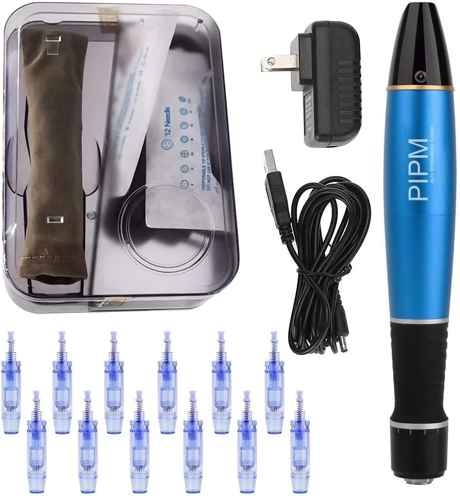 قلم میکرونیدلینگ بی سیم، کیت ابزار دستگاه برقی با کارتریج سوزن های جایگزین 36 پین (12 عدد) Ultima A1