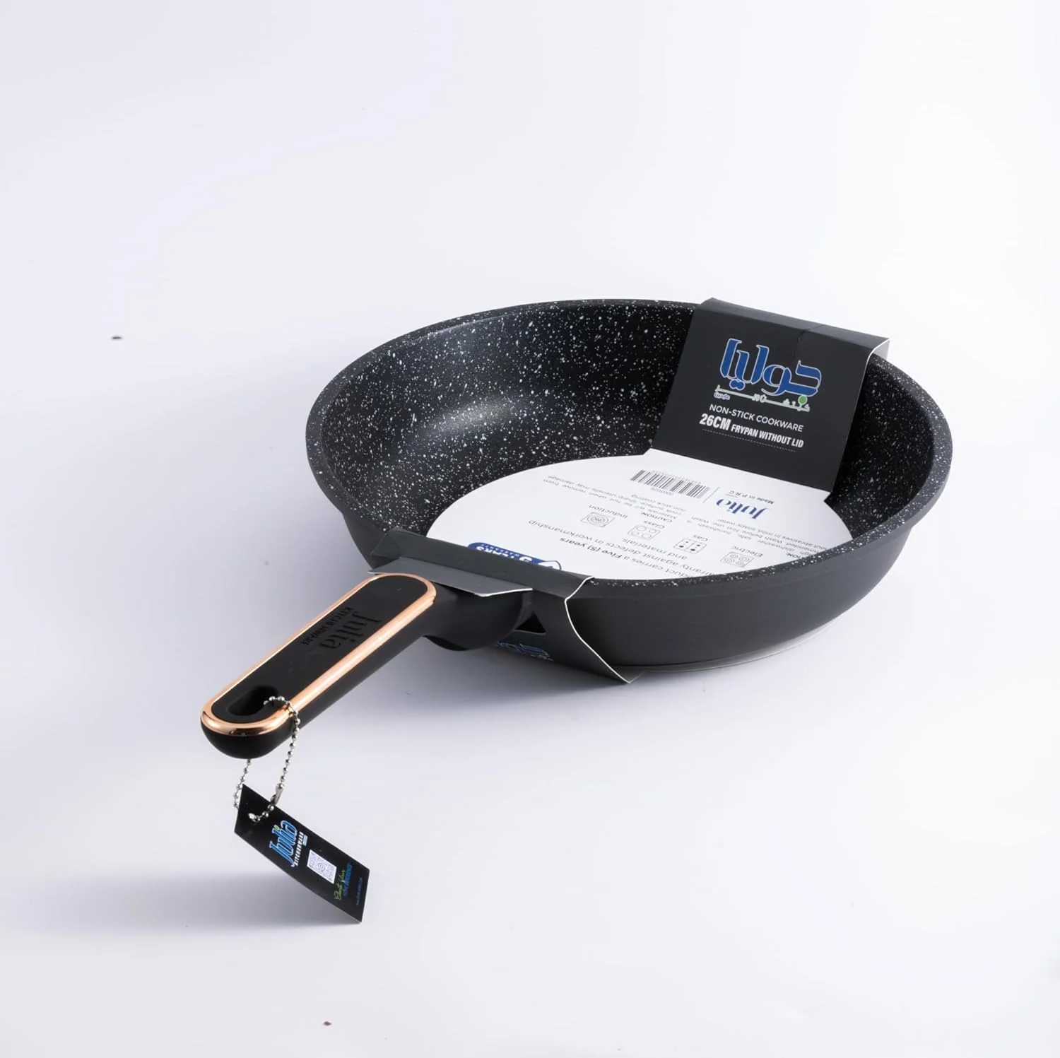 تابه جولیا الیت-پرو پلاس بدون درب 26 سانتی متری گرانیتی مشکی نچسب، تابه فورج با دسته نرم، تابه سبک وزن مقاوم در برابر خش برای استفاده روزانه در انواع اجاق گاز تابه جولیا الیت-پرو پلاس بدون درب 26 سانتی متری گرانیتی مشکی نچسب، تابه فورج با دسته نرم، تابه سبک وزن مقاوم در برابر خش برای استفاده روزانه در انواع اجاق گاز