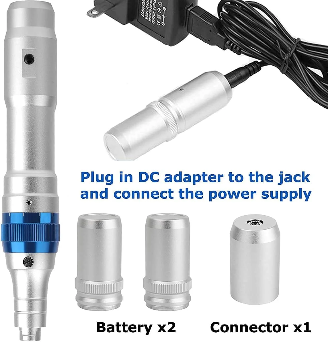 دکتر.قلم A6 Ultima قلم میکرونیدلینگ برقی تاپدایرکت، قلم درمارولر قابل تنظیم 0.25-2.5 میلیمتری برای چین و چروک، ترکهای پوستی، جای زخم، جوانسازی، همراه با 2 عدد کارتریج 12 پین، 2 عدد کارتریج 36 پین، 2 عدد کارتریج نانو گرد دکتر.قلم A6 Ultima قلم میکرونیدلینگ برقی تاپدایرکت، قلم درمارولر قابل تنظیم 0.25-2.5 میلیمتری برای چین و چروک، ترکهای پوستی، جای زخم، جوانسازی، همراه با 2 عدد کارتریج 12 پین، 2 عدد کارتریج 36 پین، 2 عدد کارتریج نانو گرد