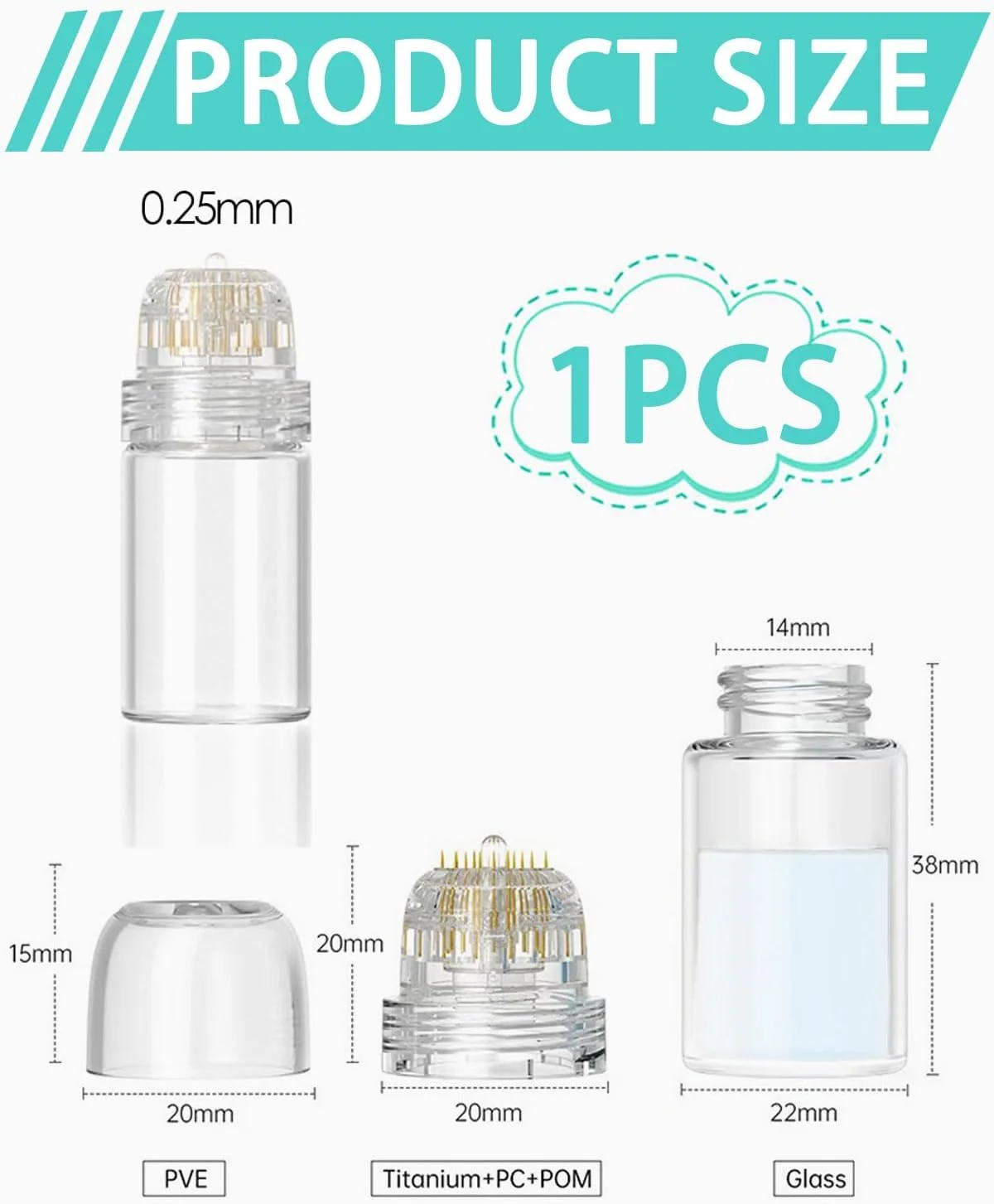 غلتک میکرونیدلینگ SCJJZ با اپلیکاتور سرم، 20 سوزن میکرو، بطری اپلیکاتور مراقبت از پوست ضد پیری، قابل استفاده مجدد 0.25 میلی متر غلتک میکرونیدلینگ SCJJZ با اپلیکاتور سرم، 20 سوزن میکرو، بطری اپلیکاتور مراقبت از پوست ضد پیری، قابل استفاده مجدد 0.25 میلی متر