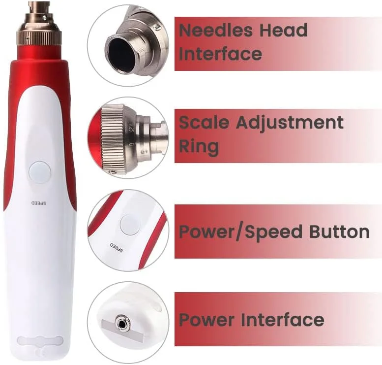 دستگاه میکرونیدلینگ مزوپن دکتر.پن N2-W شارژی/بی سیم SDERMATECH به همراه 2 کارتریج (جلوگیری از ریزش مو برای آقایان و بانوان)