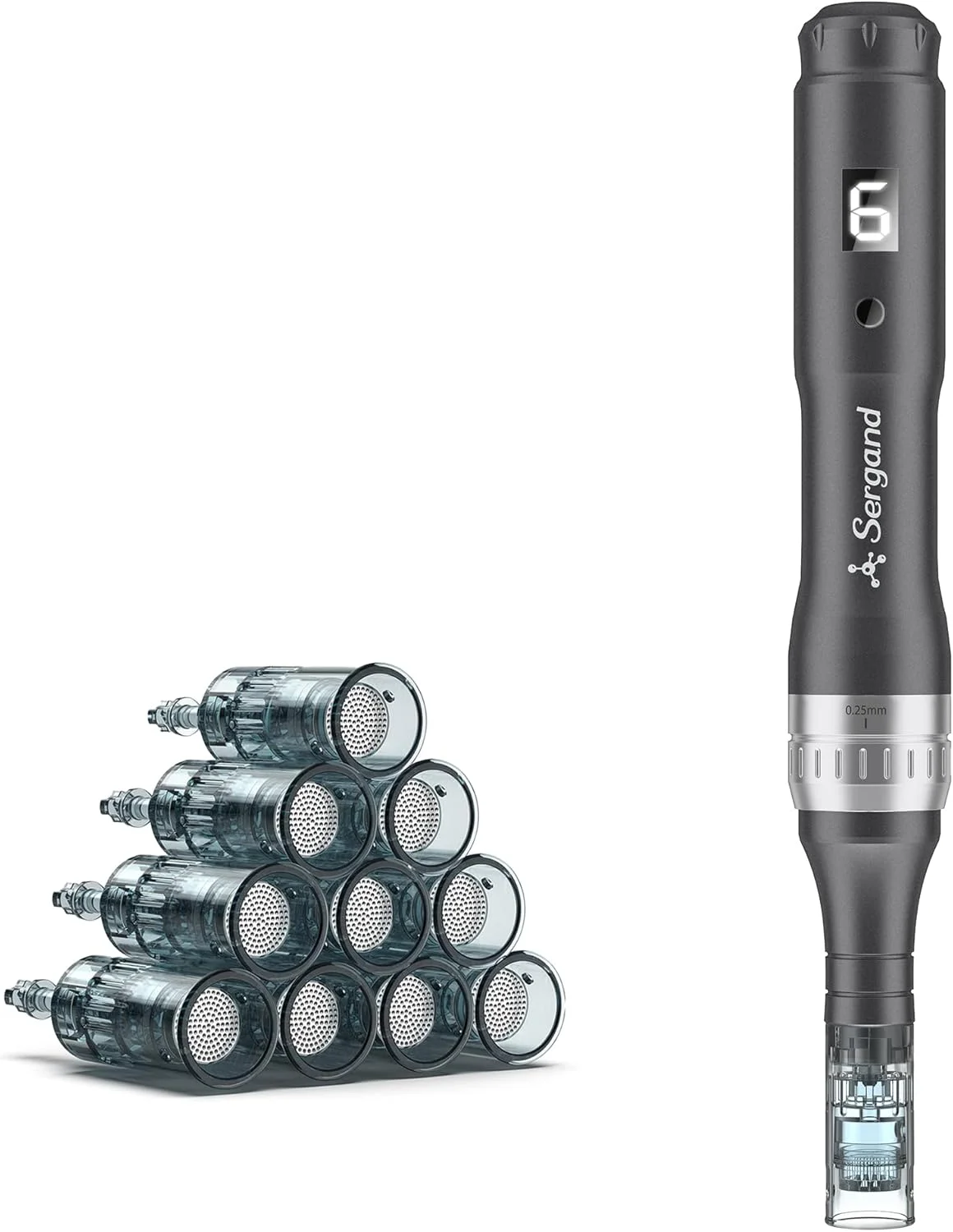 قلم درمارولر میکرونیدل سرگند - قلم زیبایی درمارولر میکرونیدلینگ حرفه ای 0.25 میلی متری - قلم رولر میکرونیدل برای ابزار زنان و مردان