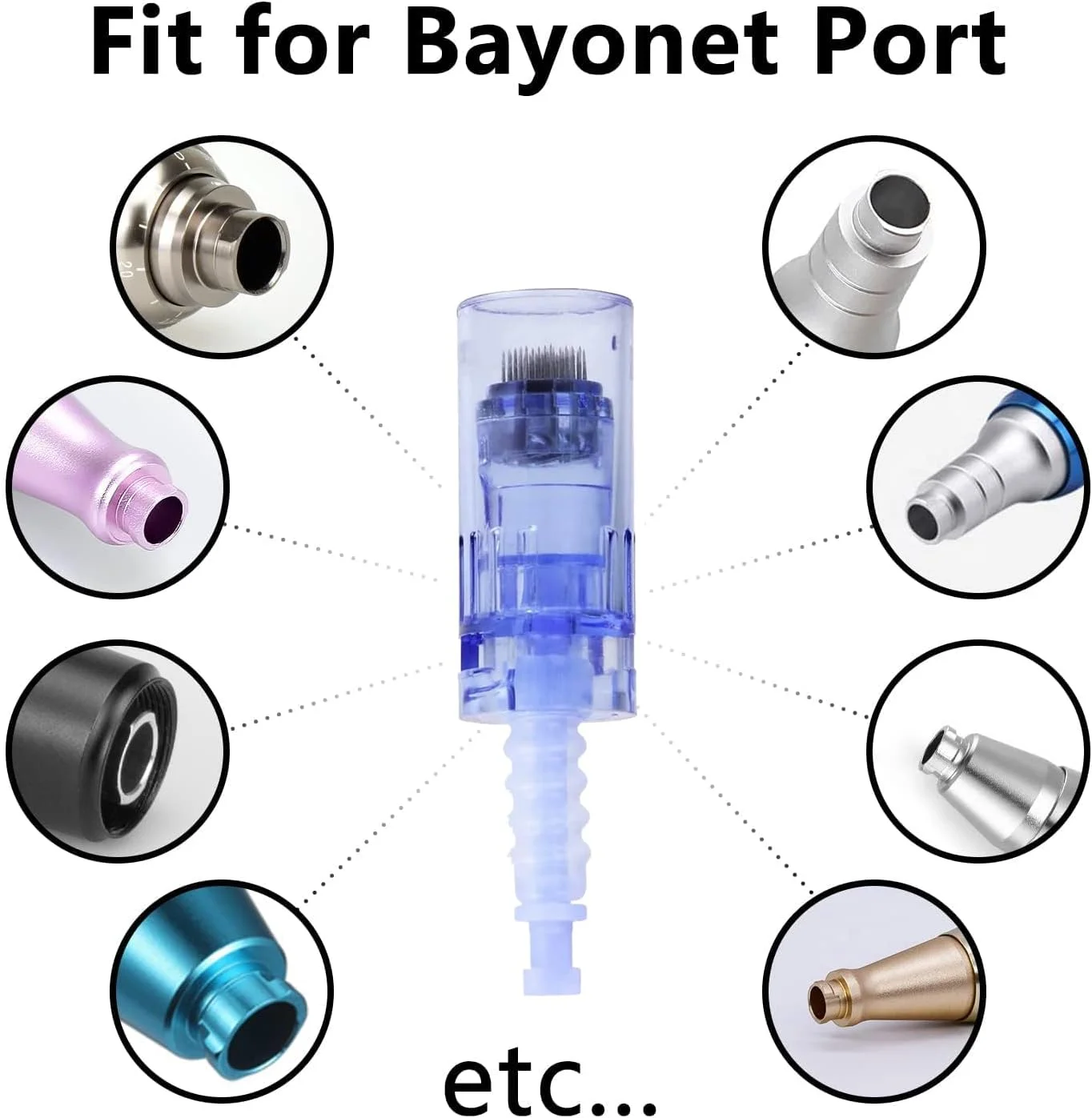 سوزن های قلم درما Poysuper برای دستگاه میکرونیدلینگ، 36 پین، بسته 10 عددی سوزن جایگزین (آبی) J170 (36 پین)