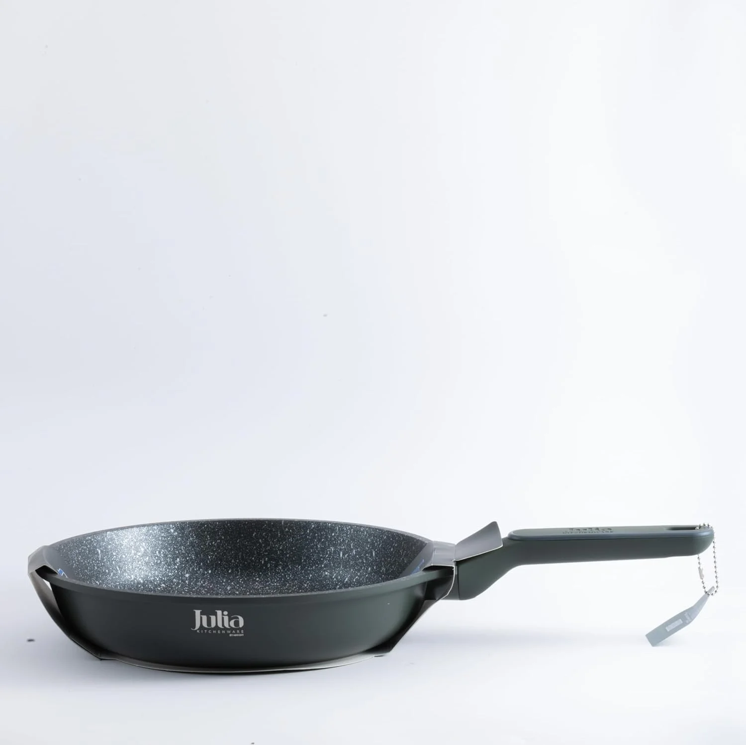 تابه جولیا الیت-پرو بدون درب 28 سانتی متری گرانیتی سبز نچسب، تابه پخت و پز فورج شده با دسته نرم، تابه بادوام و سبک برای استفاده روزانه روی همه اجاق گازها