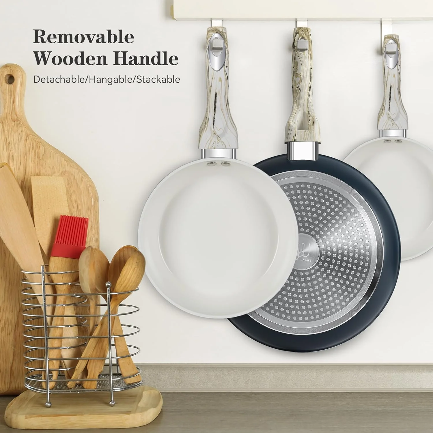 ست ماهیتابه نچسب Joware، ست ماهیتابه سرامیکی 8، 9.5 و 11 اینچی، تابه سرامیکی با دسته خنک، تابه های غیر سمی برای پخت و پز و قابل شستشو در ماشین ظرفشویی، آبی و سفید، بدون PFAS، PTFE و PFOA ست ماهیتابه نچسب Joware، ست ماهیتابه سرامیکی 8، 9.5 و 11 اینچی، تابه سرامیکی با دسته خنک، تابه های غیر سمی برای پخت و پز و قابل شستشو در ماشین ظرفشویی، آبی و سفید، بدون PFAS، PTFE و PFOA