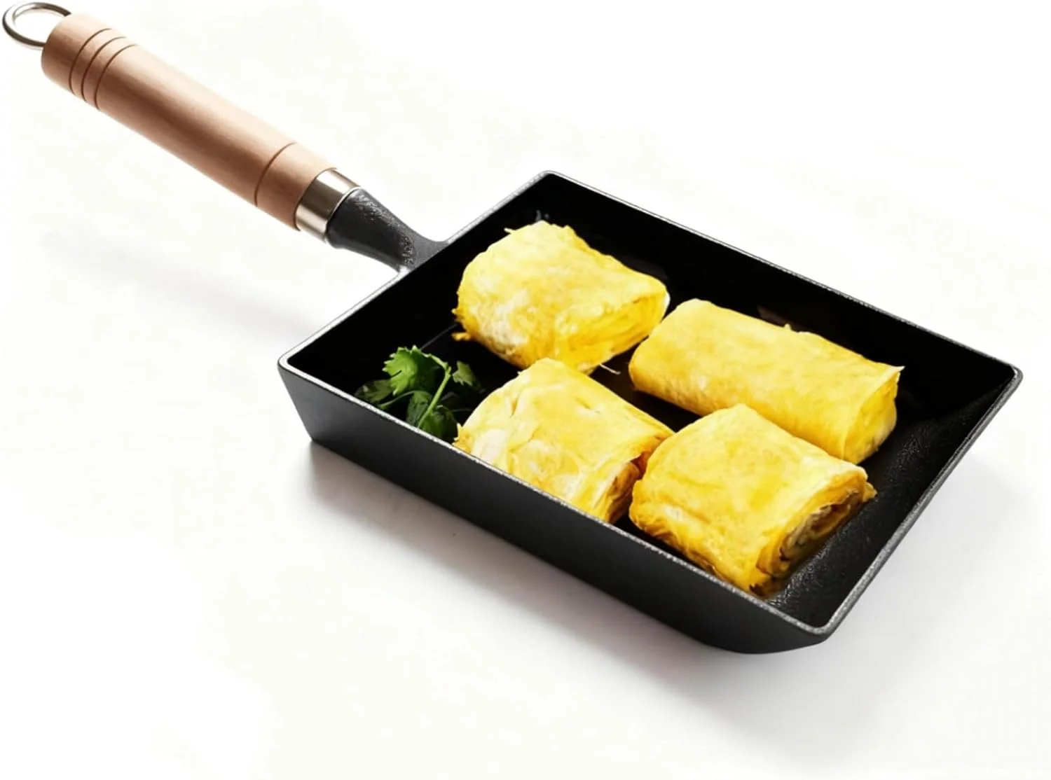 Cast Iron Japanese Tamago-yaki Skillet, Square Mini Frying Pan, Non-Stick Non-Stick Omelette Pan for Home Use