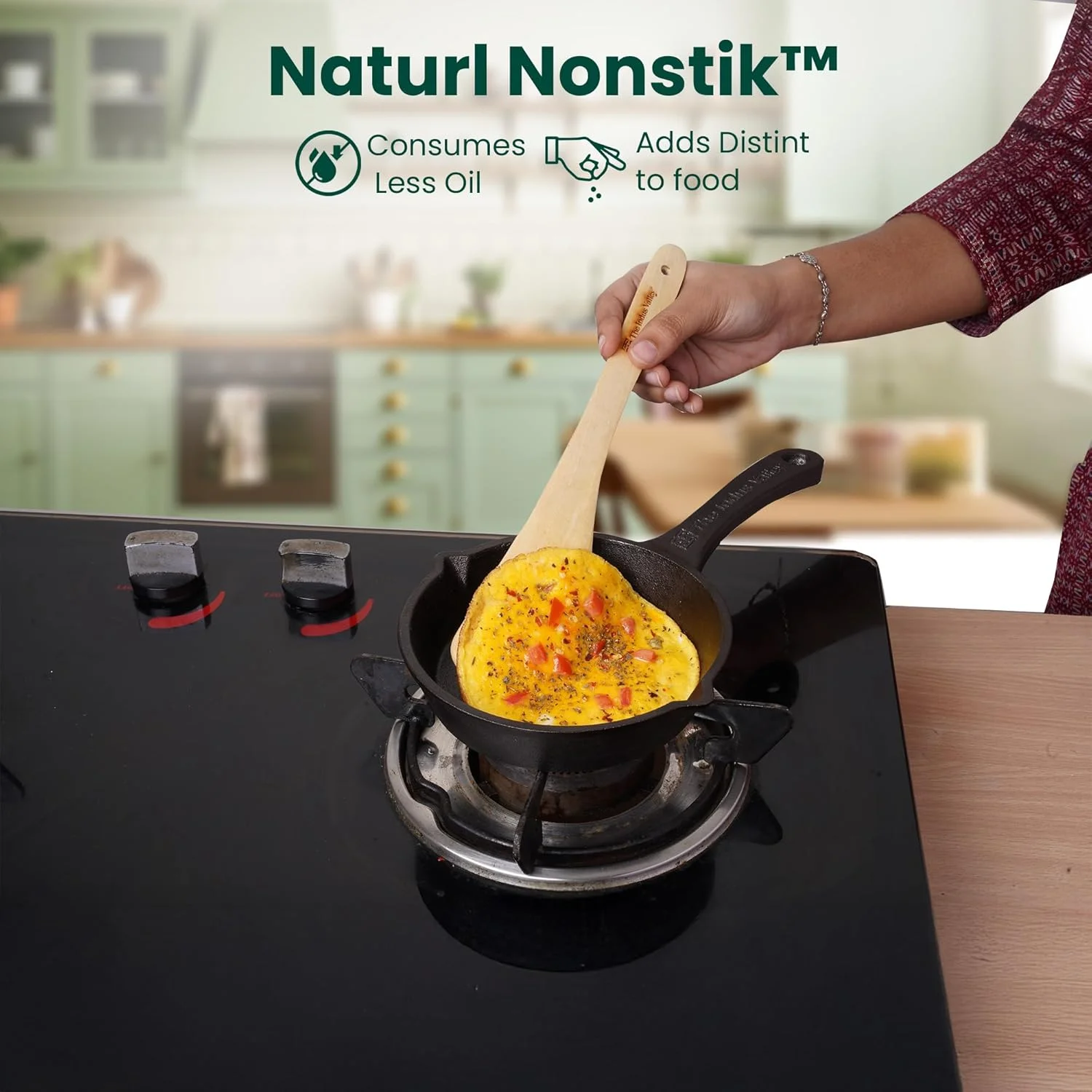 The Indus Valley Preseasoned Cast Iron Fry Pan/Skillet with Long Handle | Very Small 15.9cm/6.2inch, 0.42Ltr, 1.09kg | Induction Friendly | Nonstick Fry Pan,100% Pure & Toxin Free, No Chemical Coating The Indus Valley Preseasoned Cast Iron Fry Pan/Skillet with Long Handle | Very Small 15.9cm/6.2inch, 0.42Ltr, 1.09kg | Induction Friendly | Nonstick Fry Pan,100% Pure & Toxin Free, No Chemical Coating