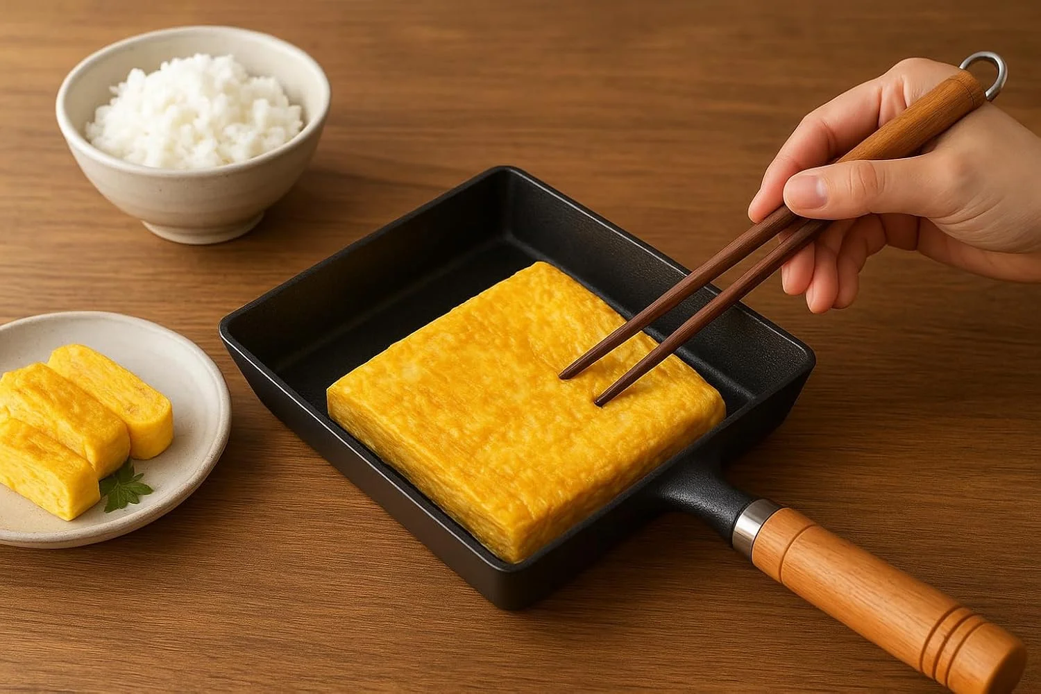 Cast Iron Japanese Tamago-yaki Skillet, Square Mini Frying Pan, Non-Stick Non-Stick Omelette Pan for Home Use Cast Iron Japanese Tamago-yaki Skillet, Square Mini Frying Pan, Non-Stick Non-Stick Omelette Pan for Home Use